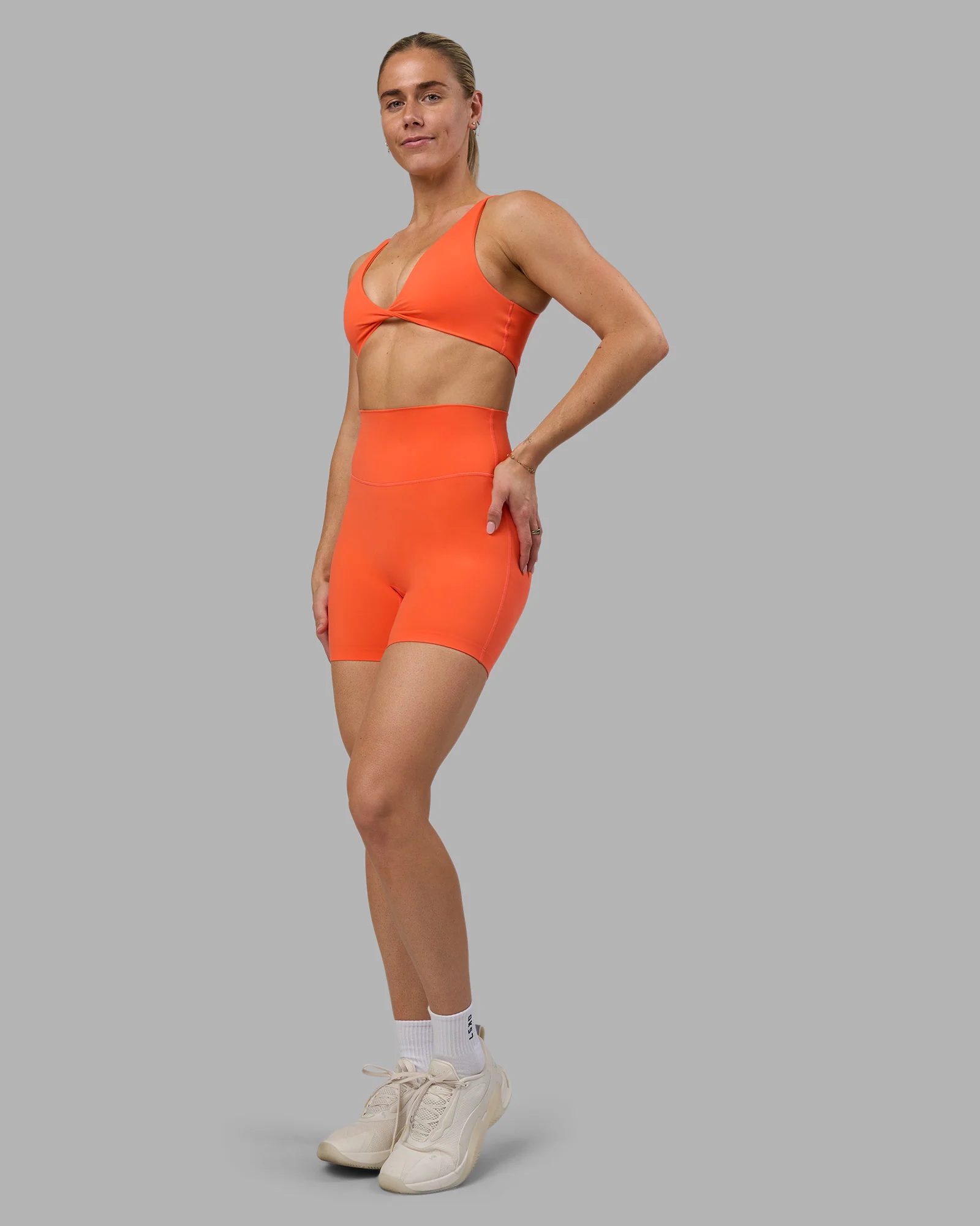 Impulse Reversible Sports Bra - Ultra Orange - Image 5
