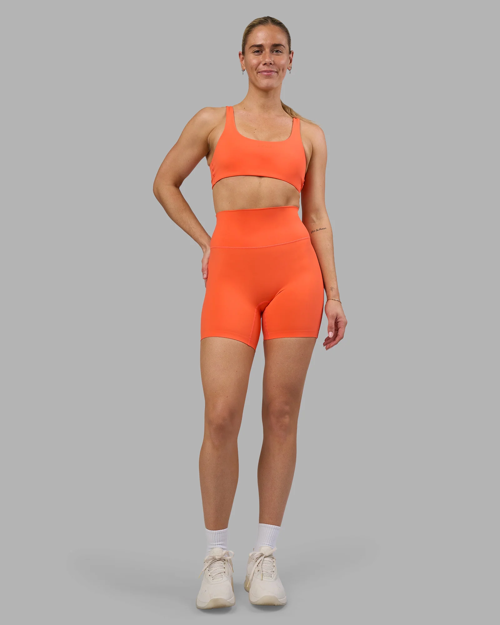 Impulse Reversible Sports Bra - Ultra Orange - Image 8