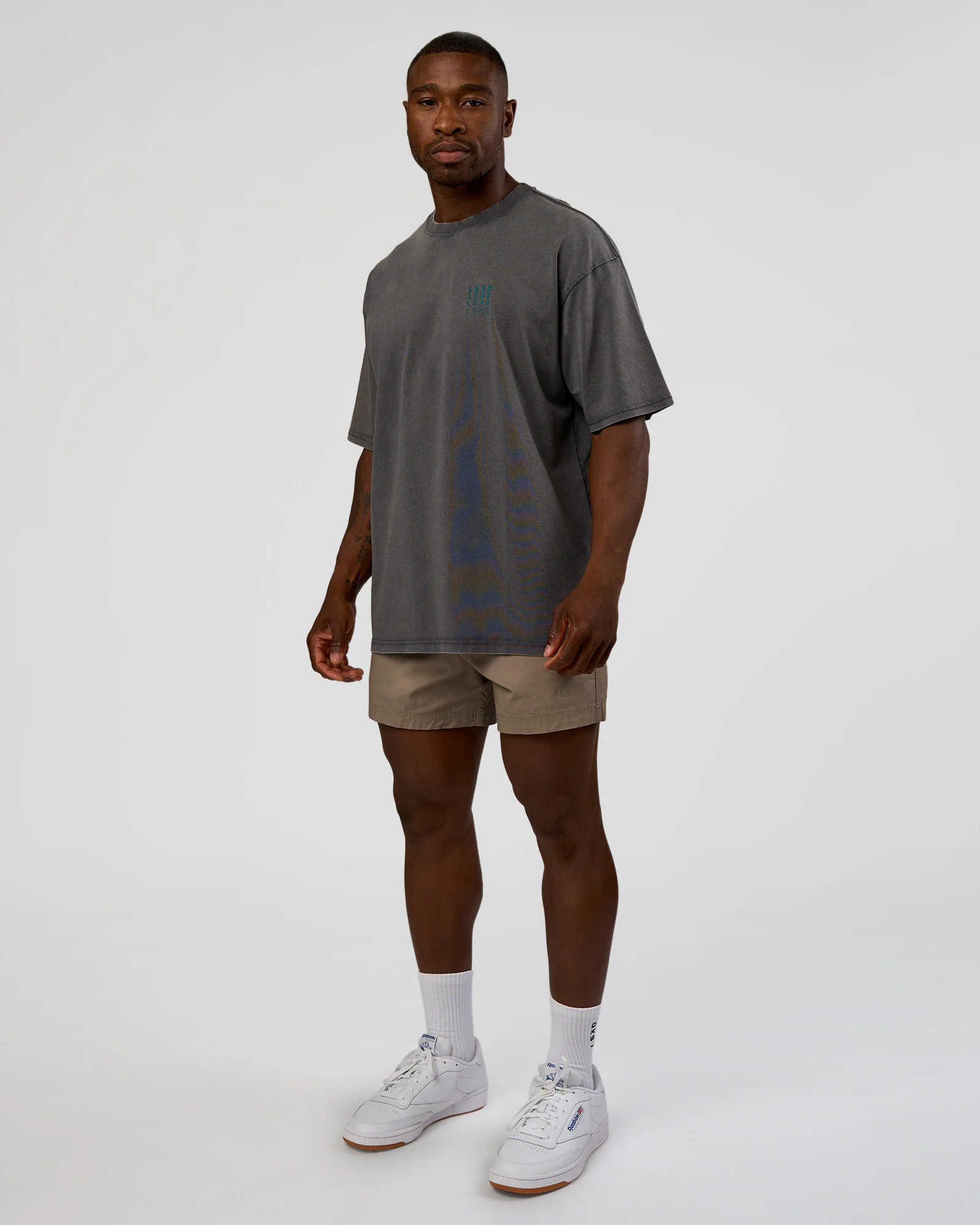 Inferno Journey FLXCotton Oversized Tee - Dark Storm Washed-Iceberg Green - Image 10