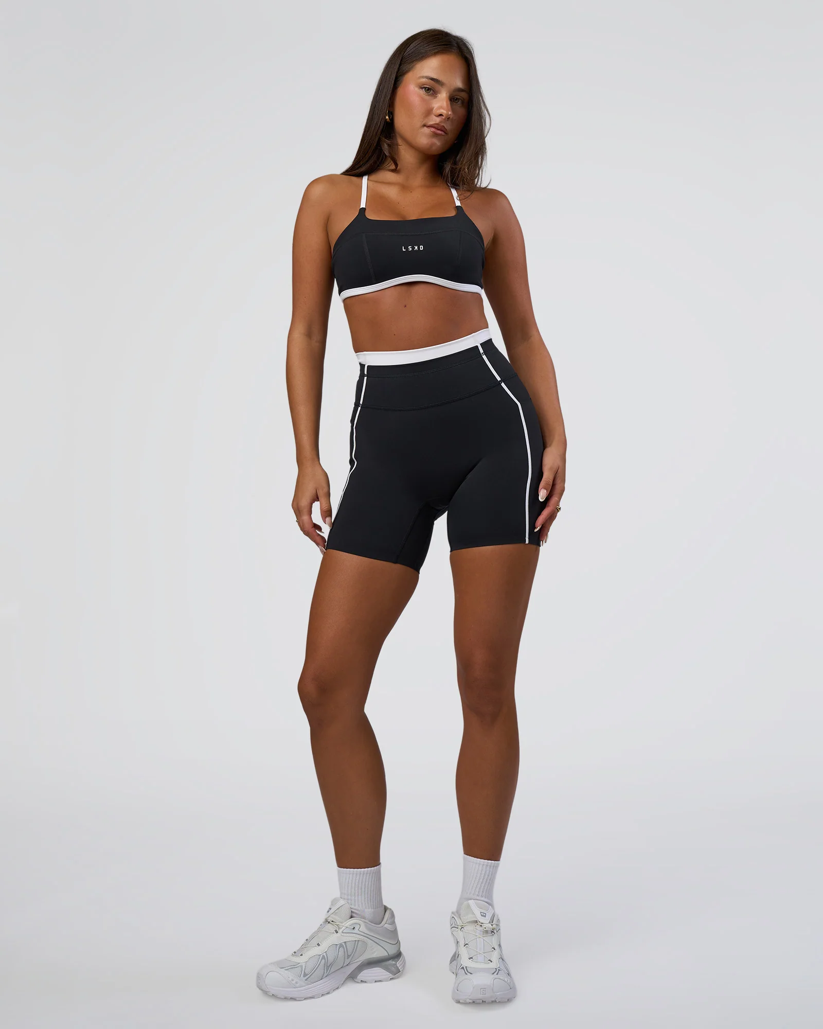 Liberate Contrast High-Rise 6" Short Pockets - Black-White - Image 2
