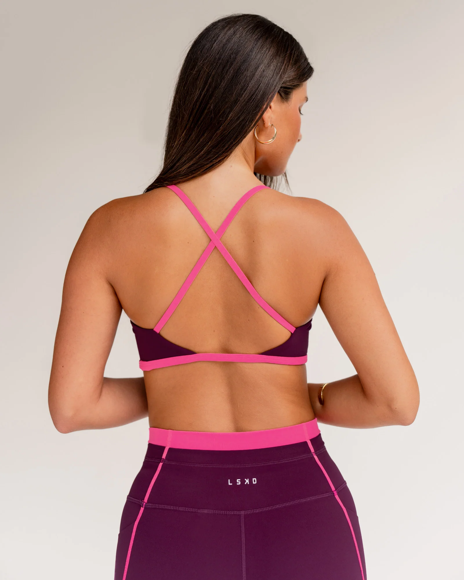 Liberate Sports Bra - Plum Caspia-Ultra Pink - Image 5