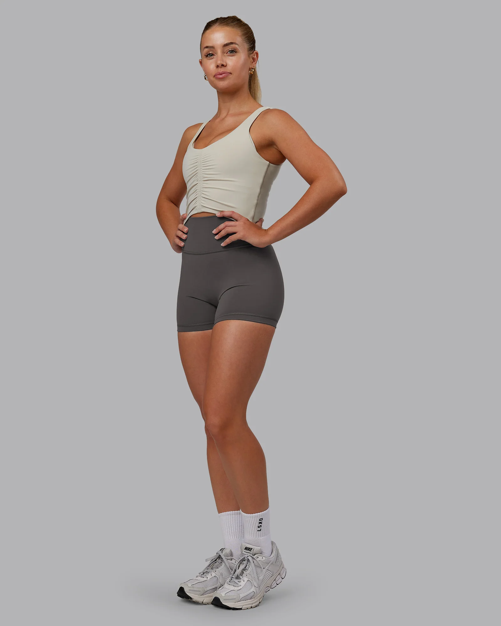 Liberty Ruched Tank - Shale Beige - Image 5