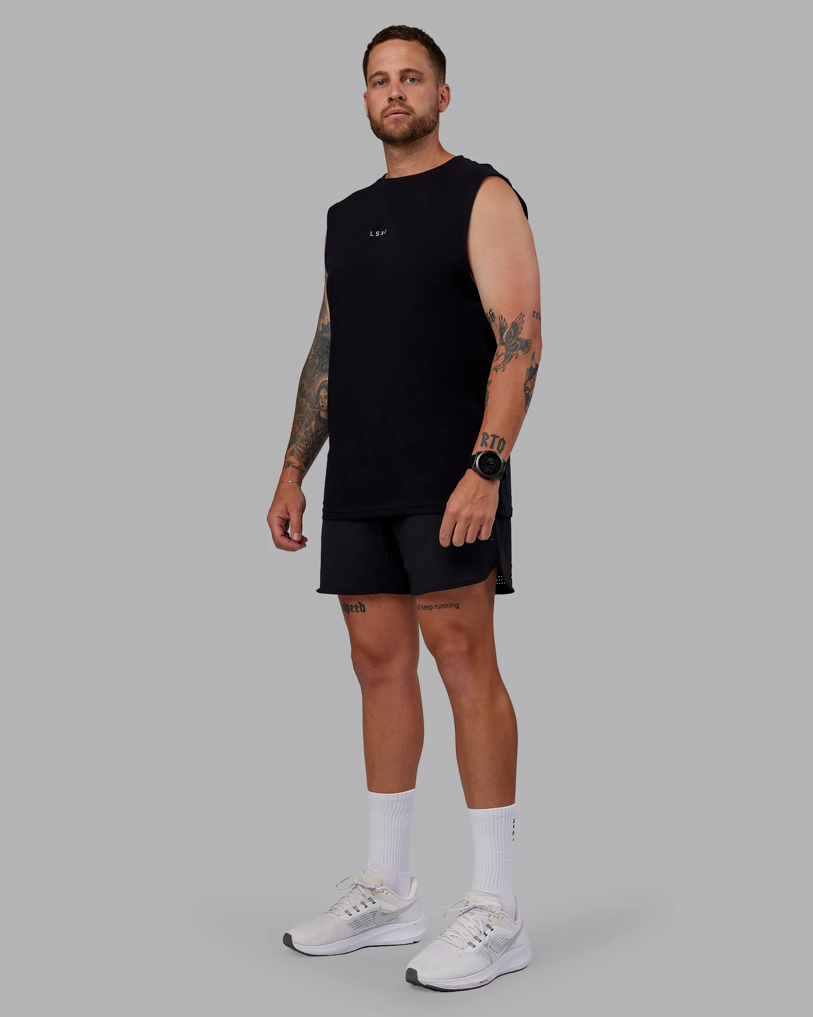 Lift Lined 6" Short - Black-Reflective - Image 3