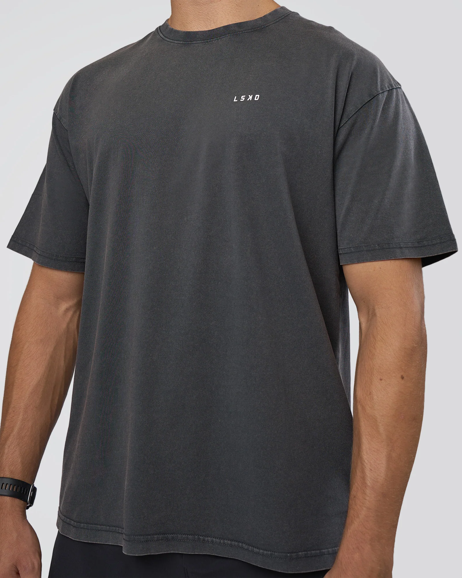 Lifting FLXCotton Oversized Tee - Black Washed-Flame - Image 8