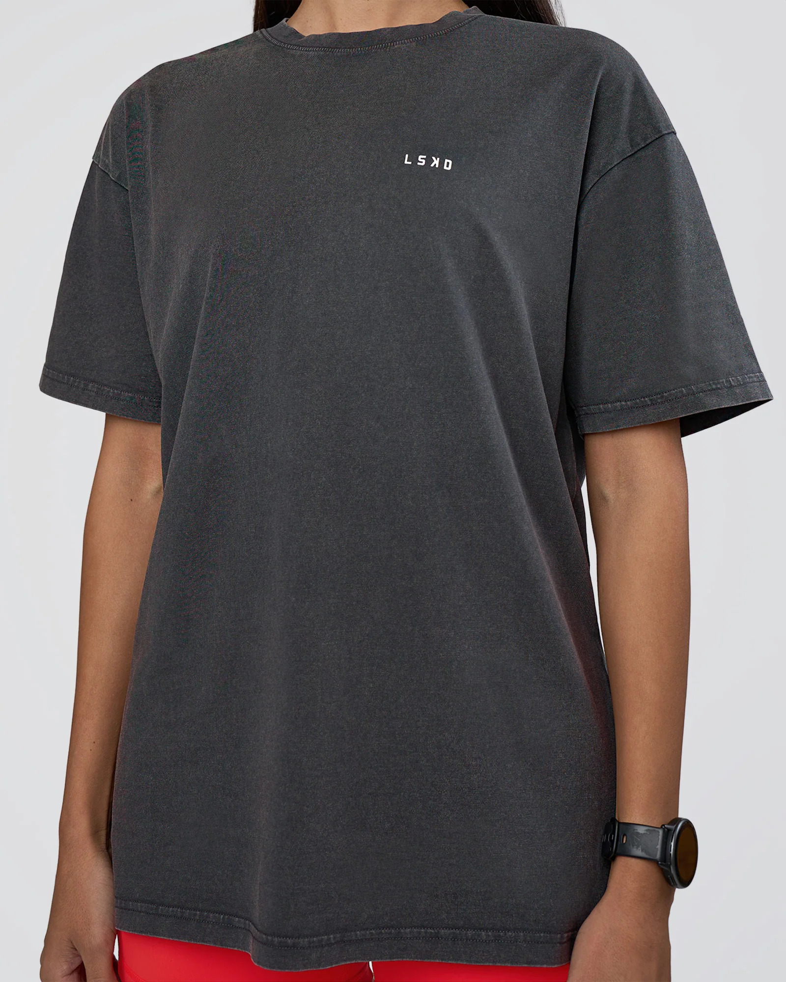 Lifting FLXCotton Oversized Tee - Black Washed-Flame - Image 9