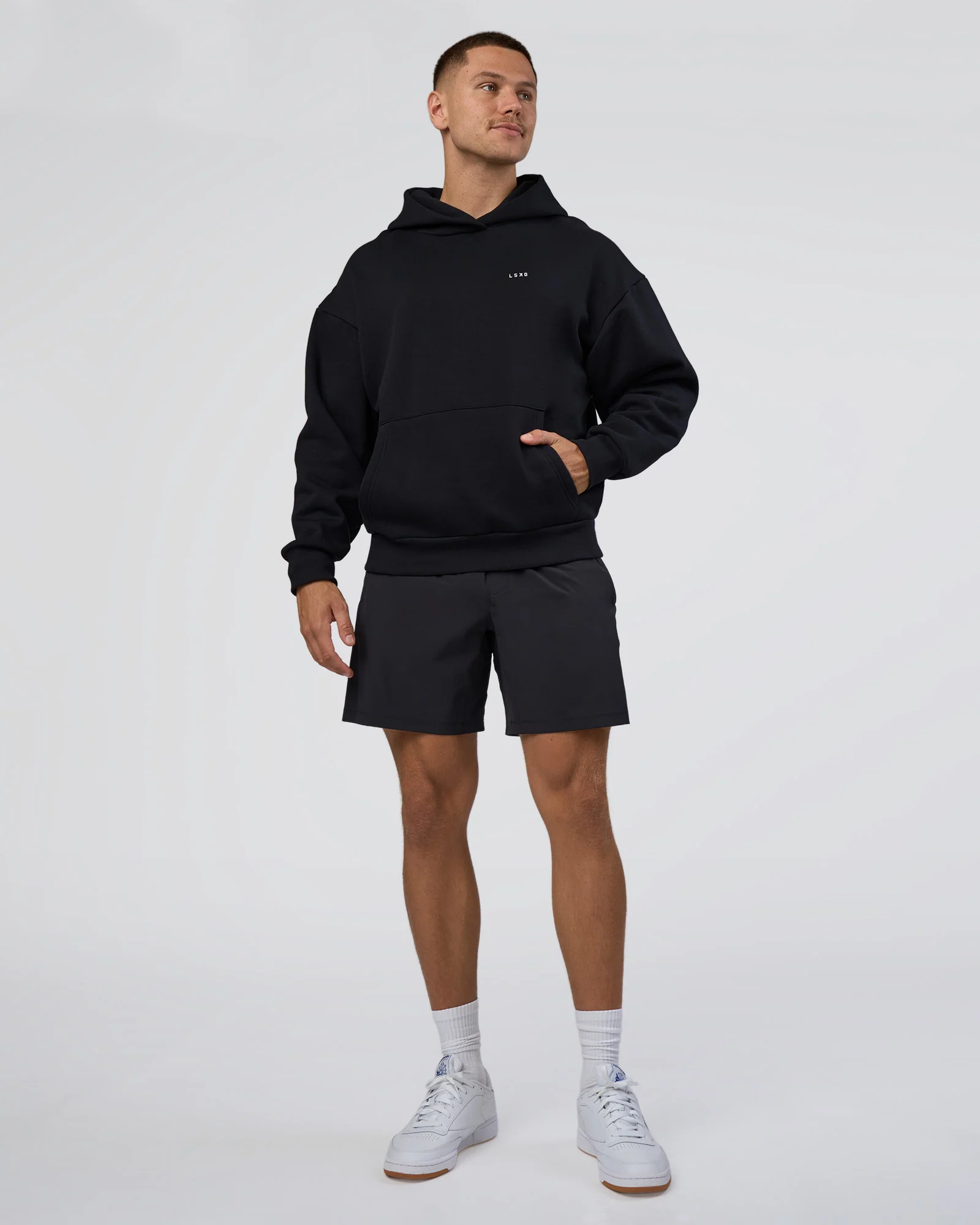 Lifting Unisex Oversized Hoodie - Black-Flame - Image 3