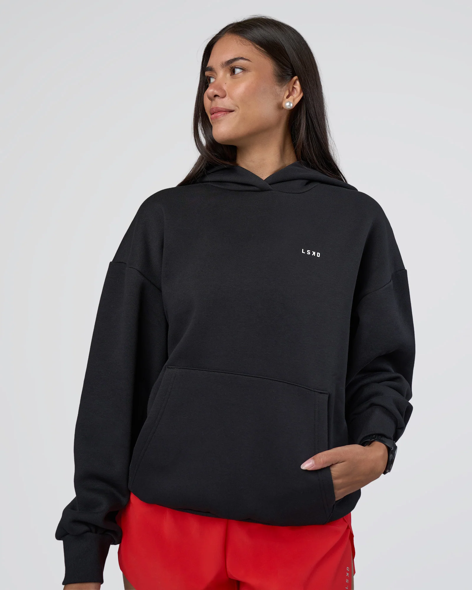 Lifting Unisex Oversized Hoodie - Black-Flame - Image 5