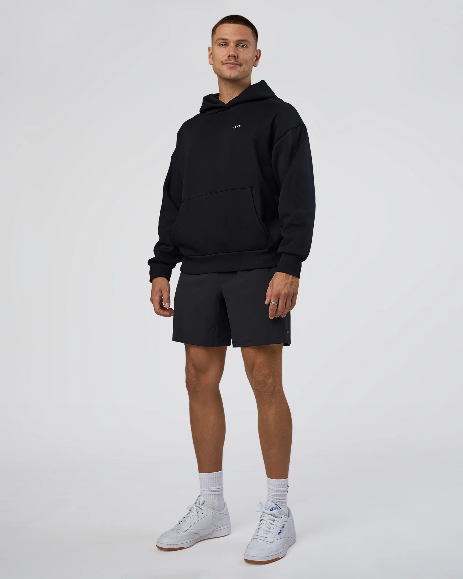 Lifting Unisex Oversized Hoodie - Black-Flame - Image 7