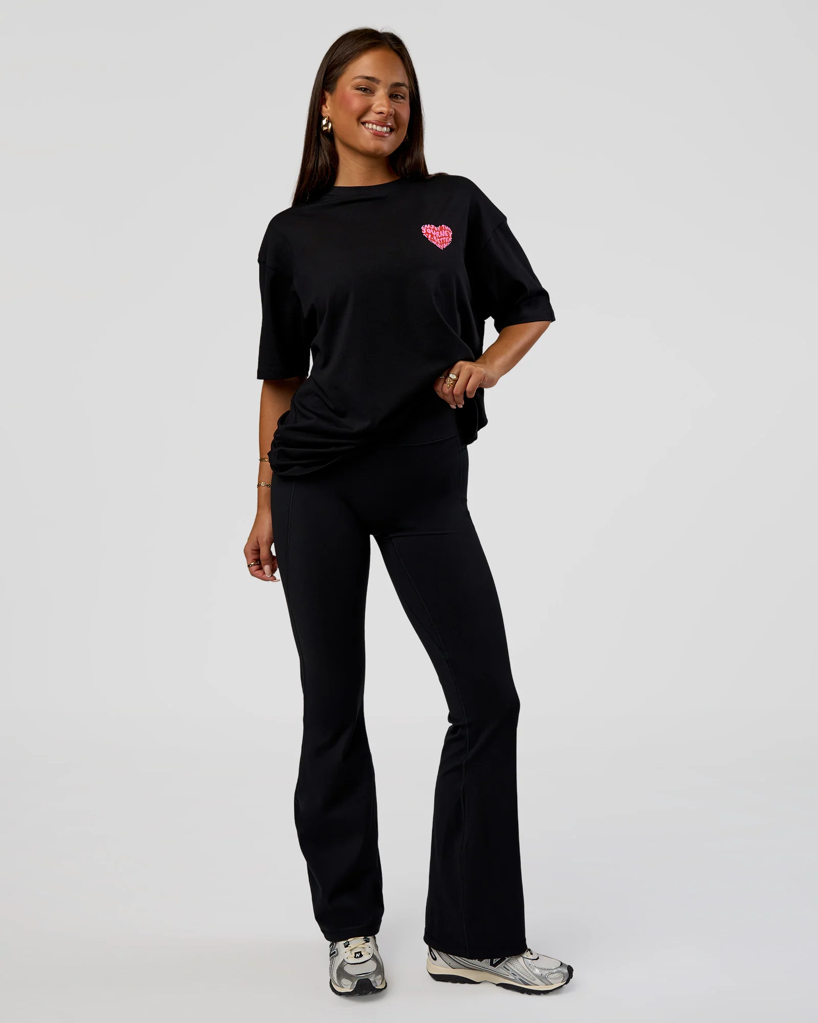 Love the Journey FLXCotton Oversized Tee - Black-Flame - Image 11