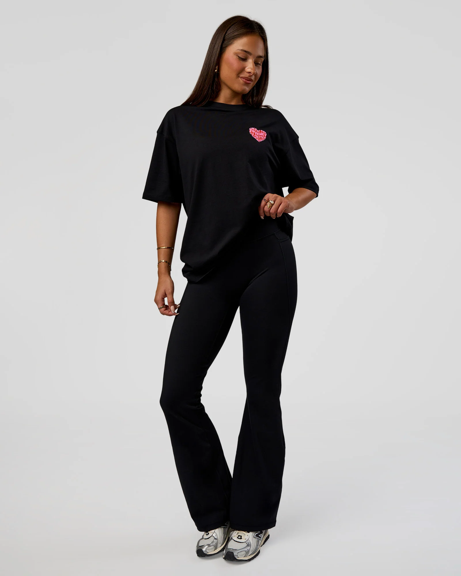 Love the Journey FLXCotton Oversized Tee - Black-Flame - Image 8