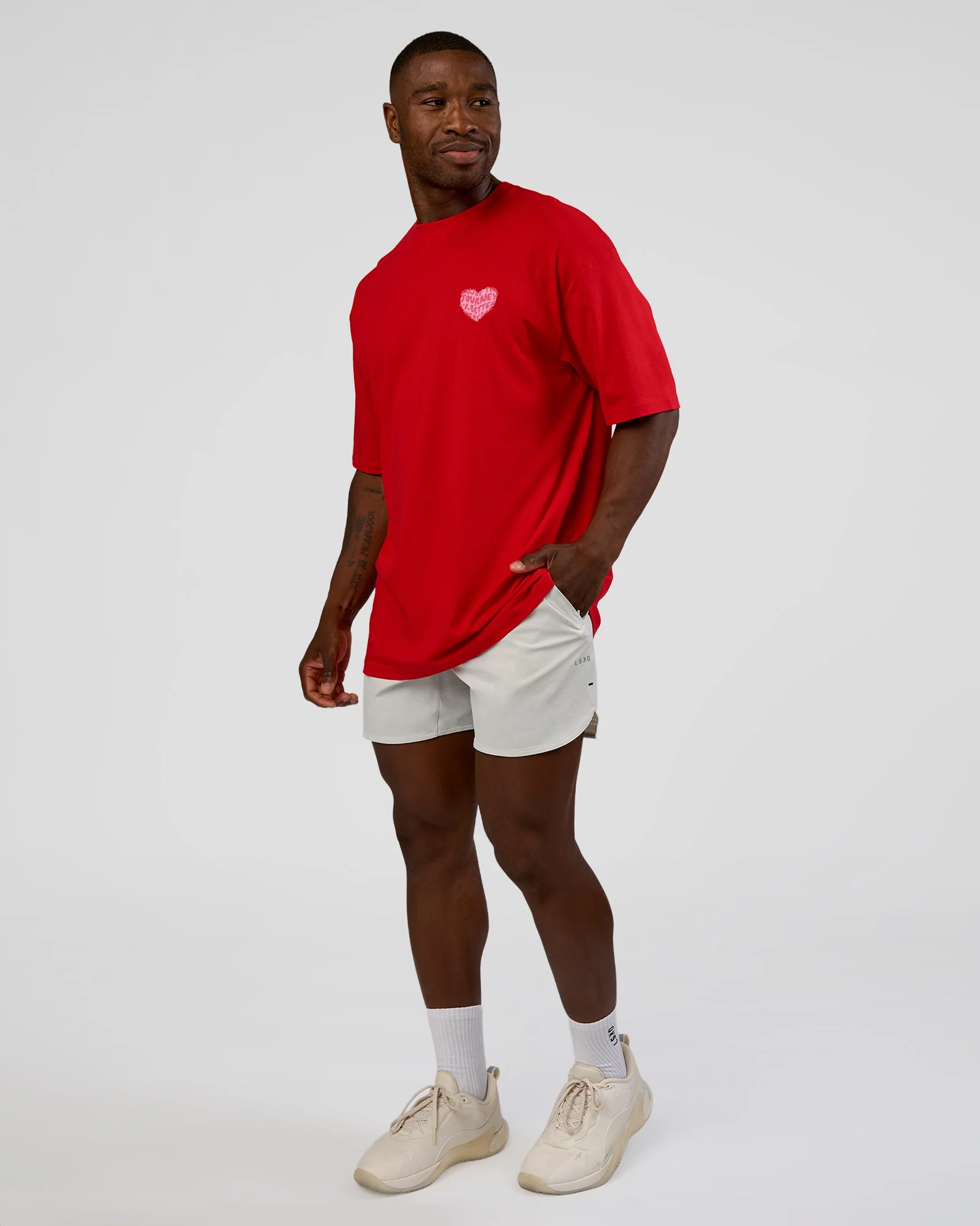 Love the Journey FLXCotton Oversized Tee - Flame-Candy Pink - Image 10