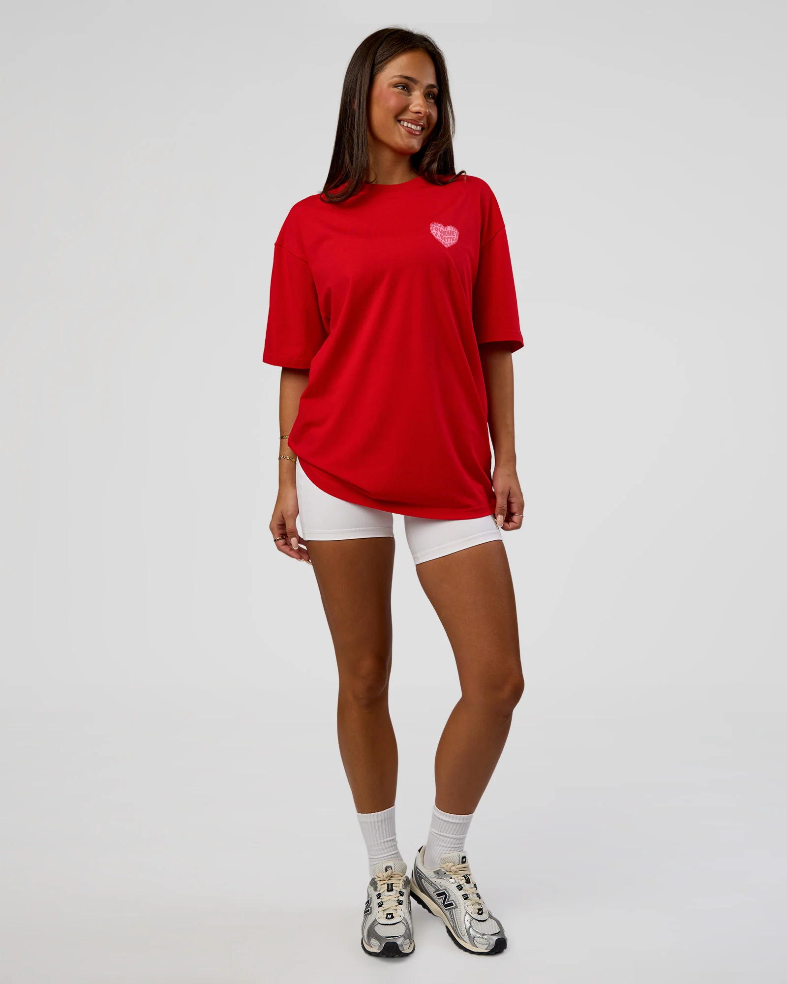 Love the Journey FLXCotton Oversized Tee - Flame-Candy Pink - Image 5
