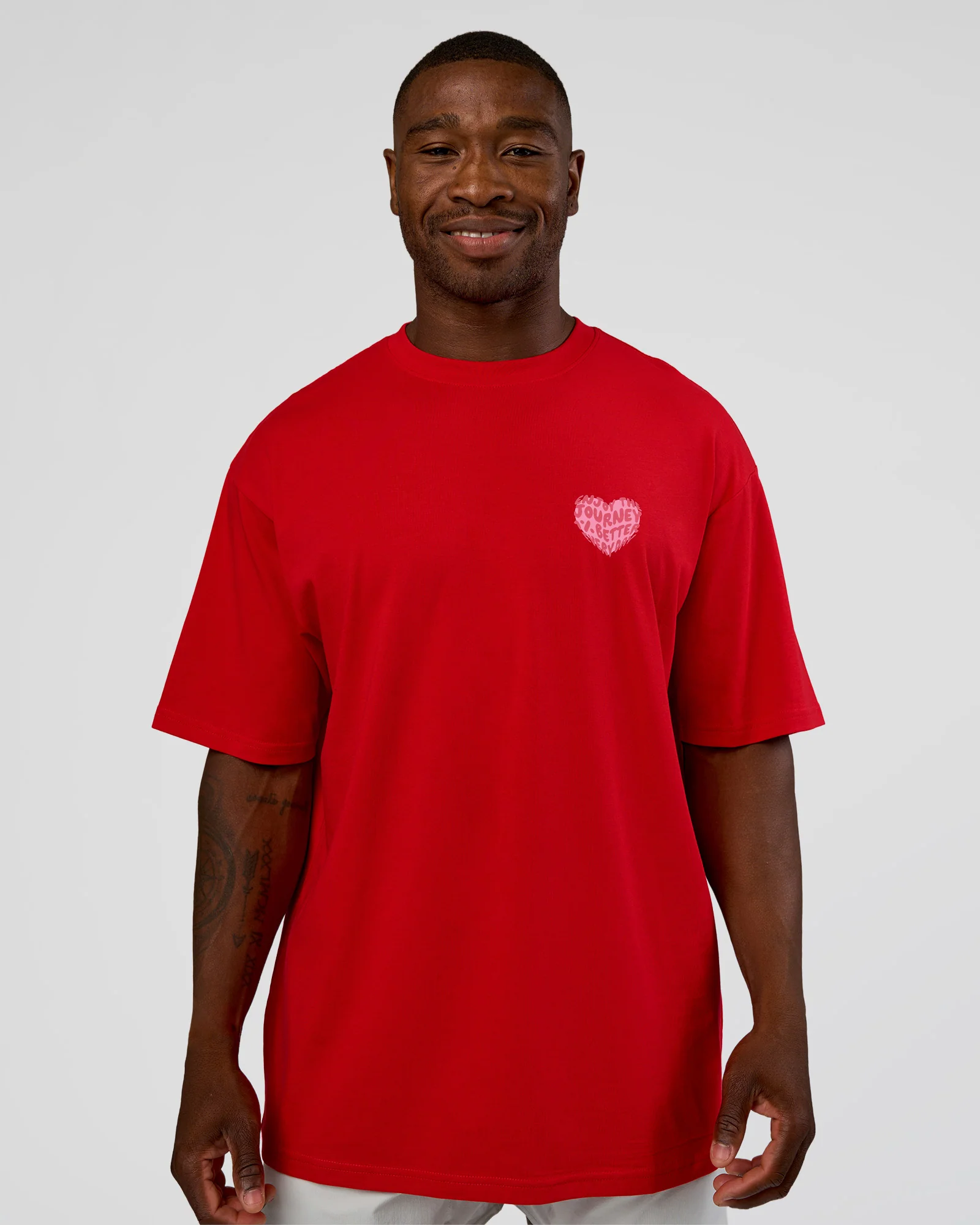 Love the Journey FLXCotton Oversized Tee - Flame-Candy Pink - Image 6