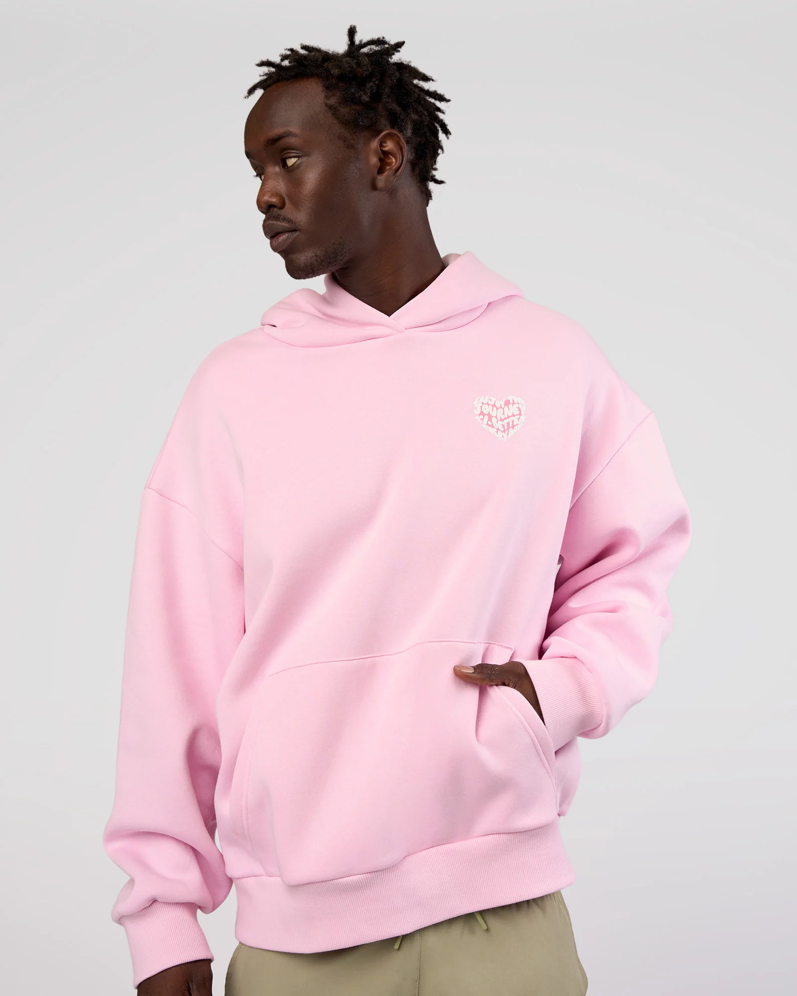 Love The Journey Unisex Oversized Hoodie - Marshmallow-White - Image 3