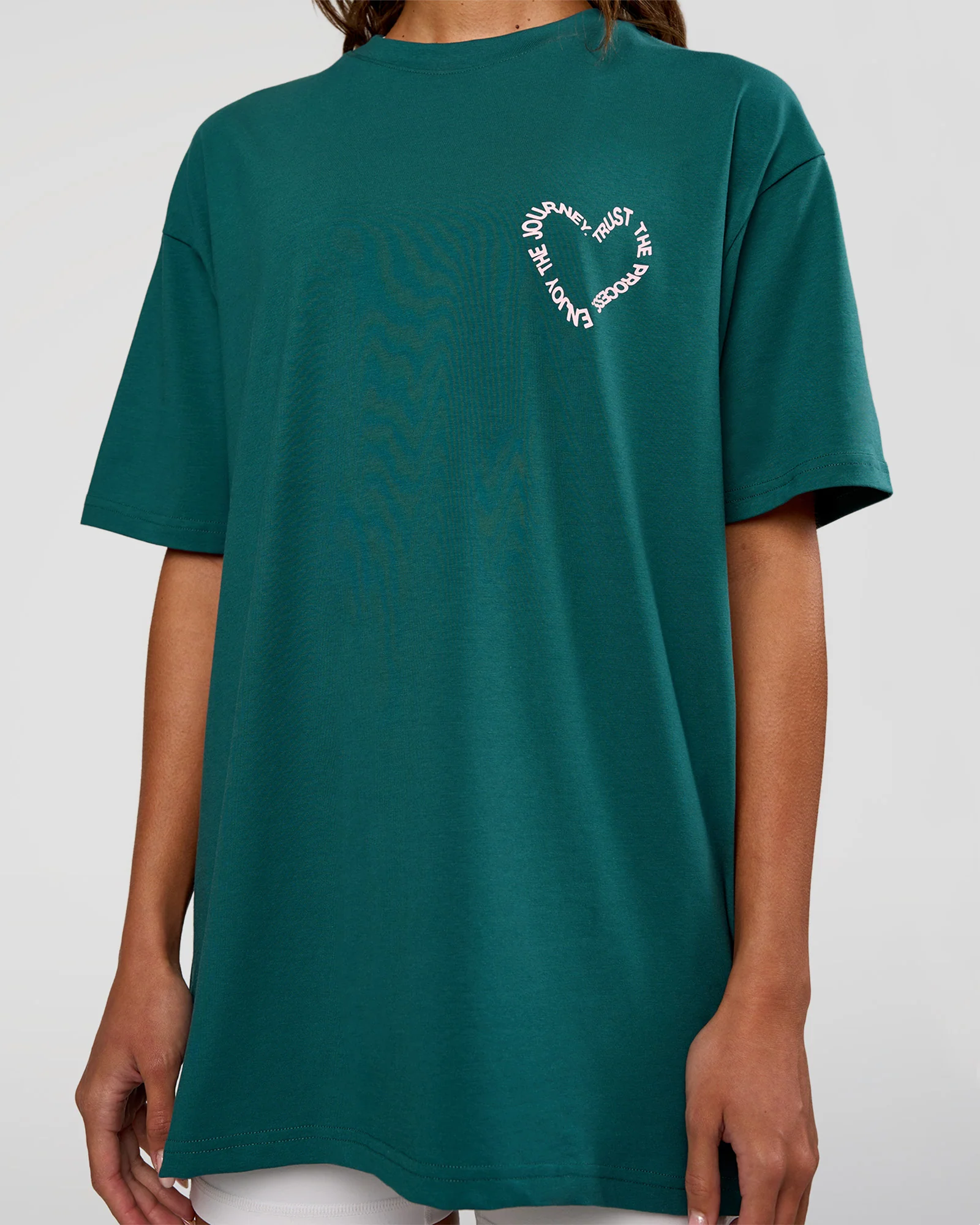 Love The Process FLXCotton Oversize Tee - Transformative Teal-Marshmallow - Image 10