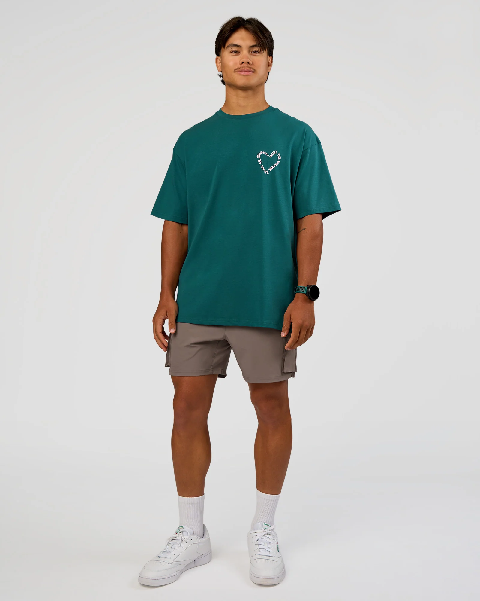 Love The Process FLXCotton Oversize Tee - Transformative Teal-Marshmallow - Image 8