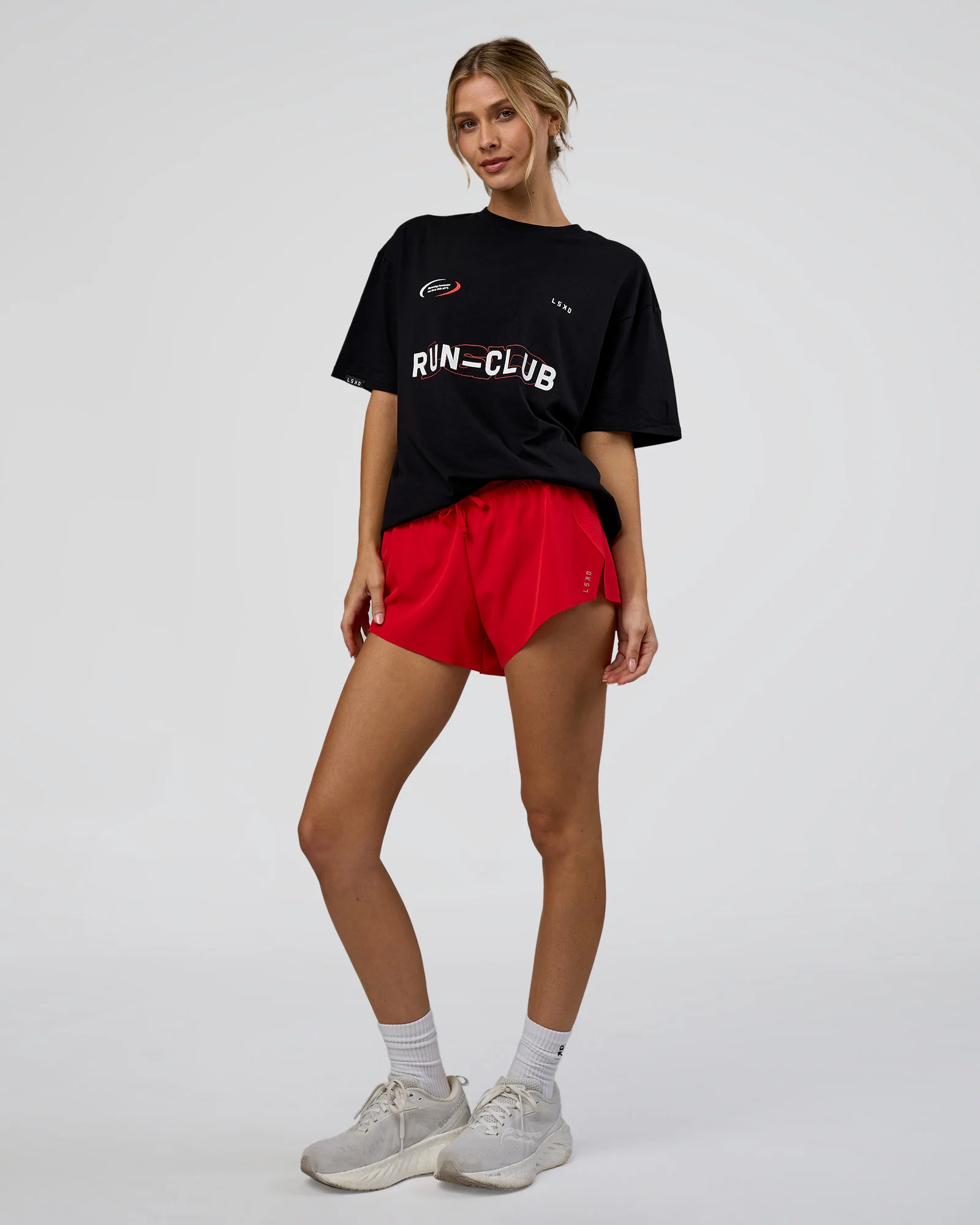 LSKD Run Club FLXCotton Oversized Tee - Black-White - Image 4