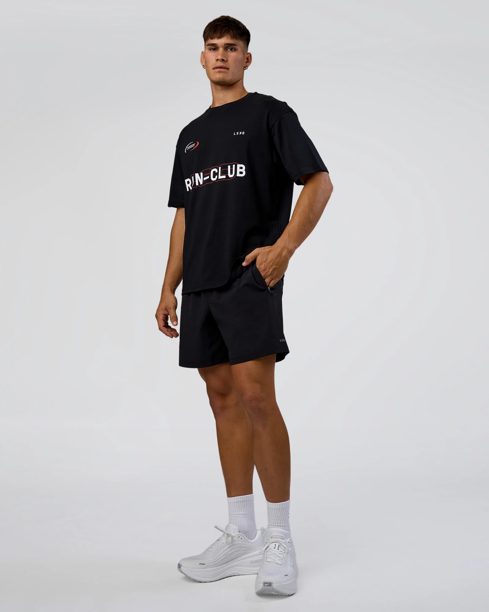 LSKD Run Club FLXCotton Oversized Tee - Black-White - Image 5