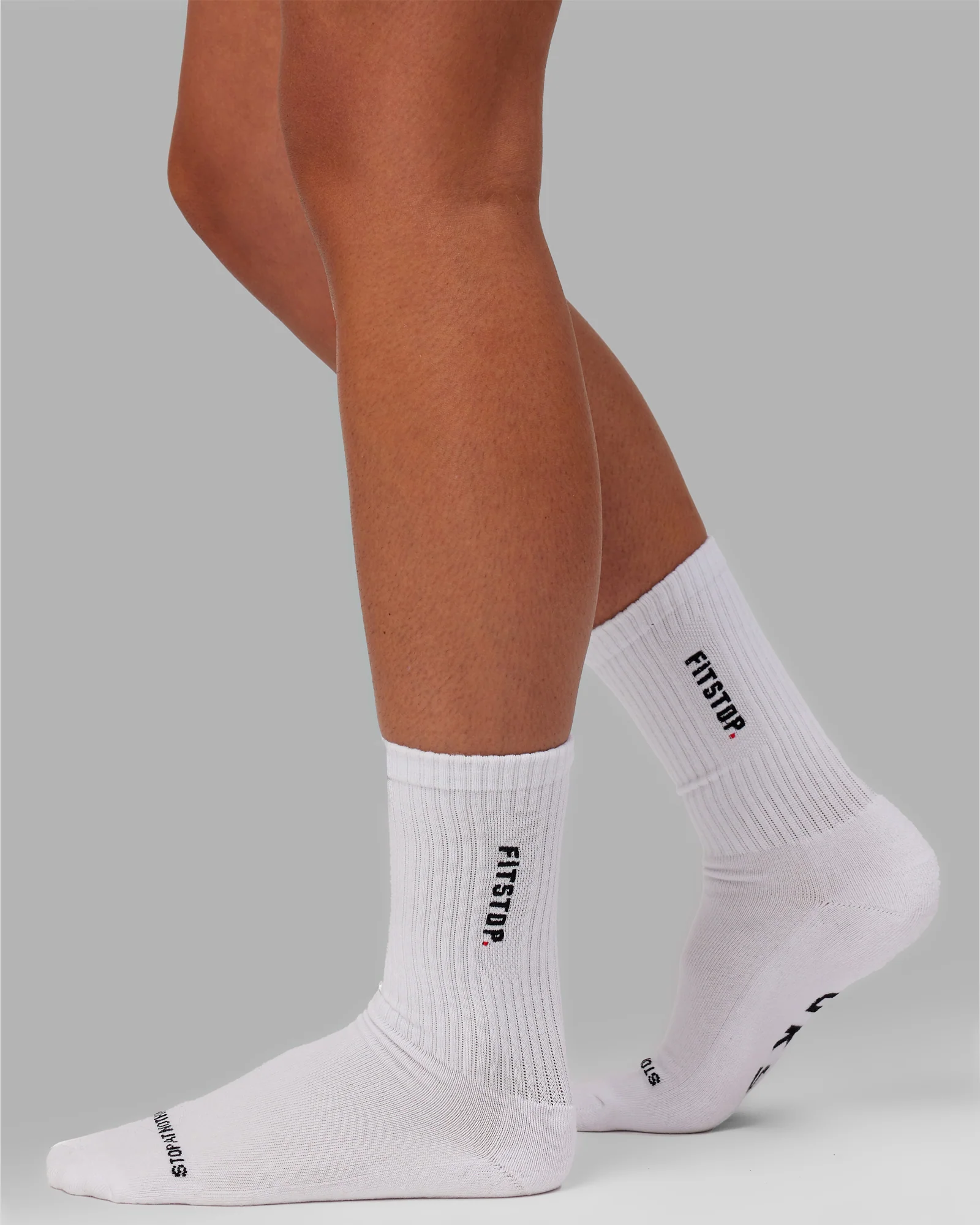 LSKD x Fitstop Crew Sock - White - Image 2