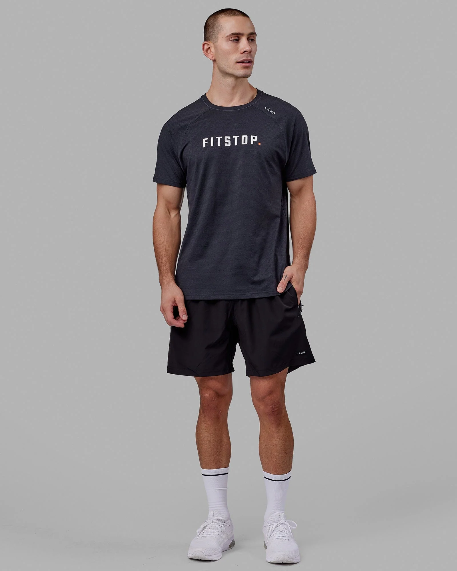 LSKD x FS VapourFLX Trainer Tee - Black Marl - Image 2