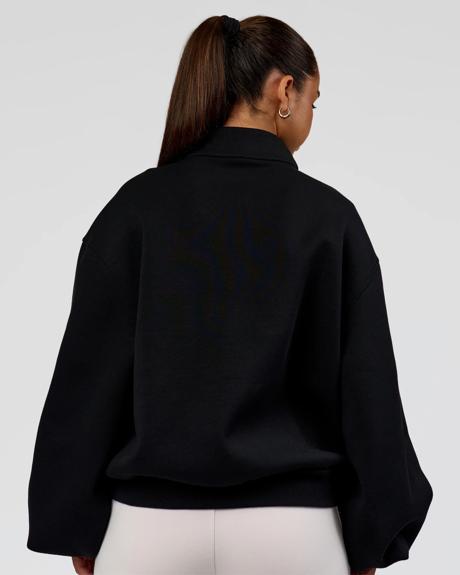 Luxe ZeroCrease Spacer Half Zip - Black - Image 5