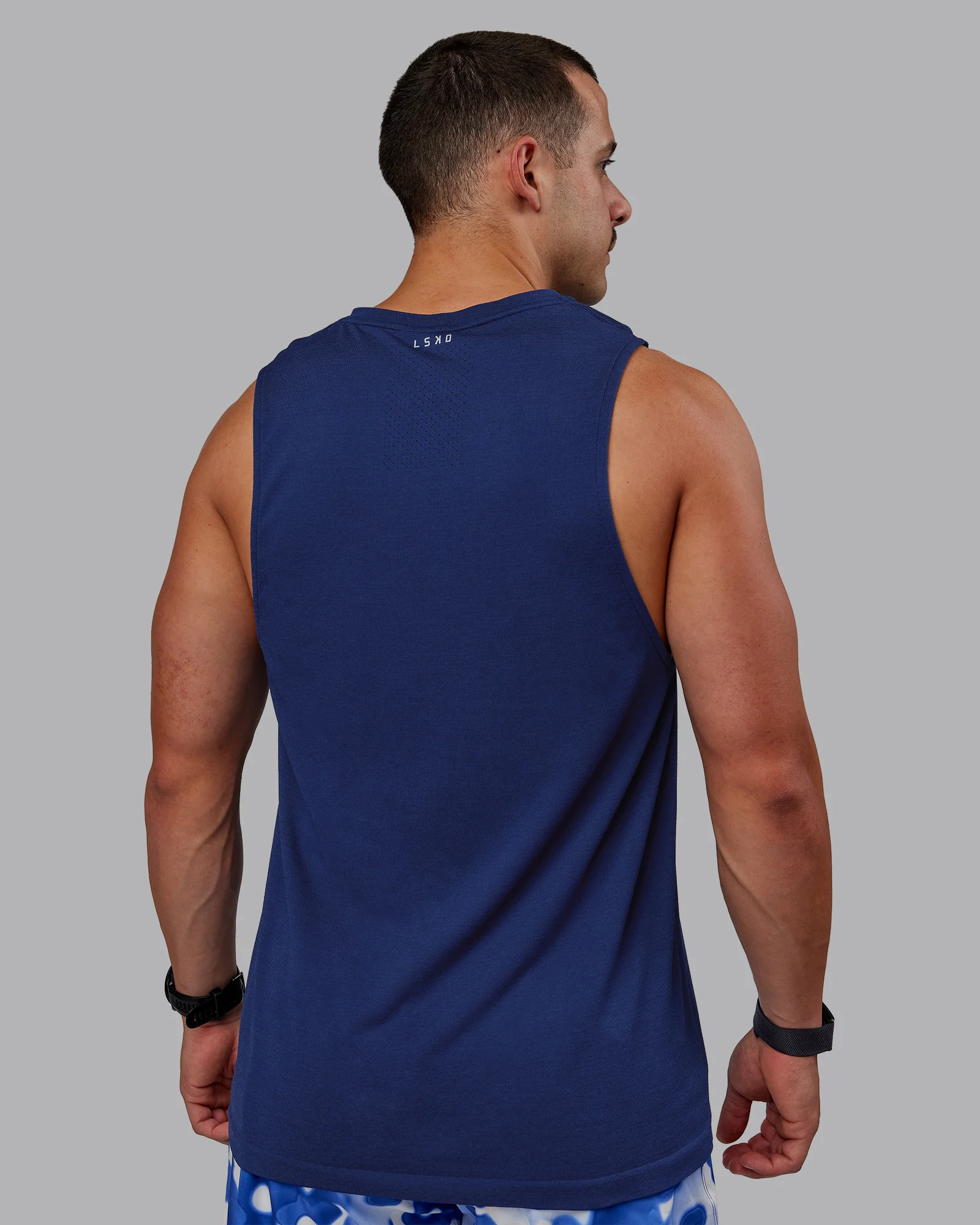 AeroFLX+ Seamless Muscle Tank - Midnight Blue/Midnight Blue - Image 3
