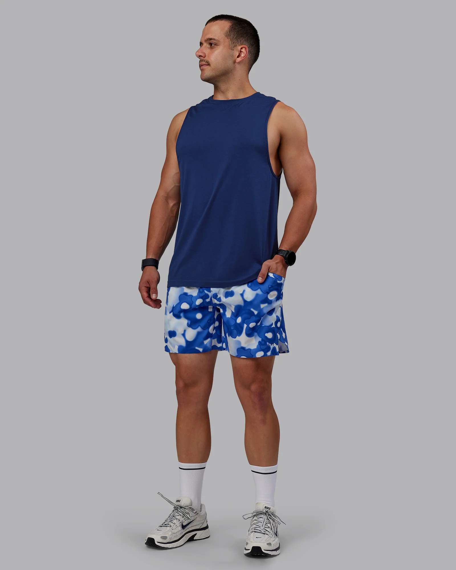 AeroFLX+ Seamless Muscle Tank - Midnight Blue/Midnight Blue - Image 5
