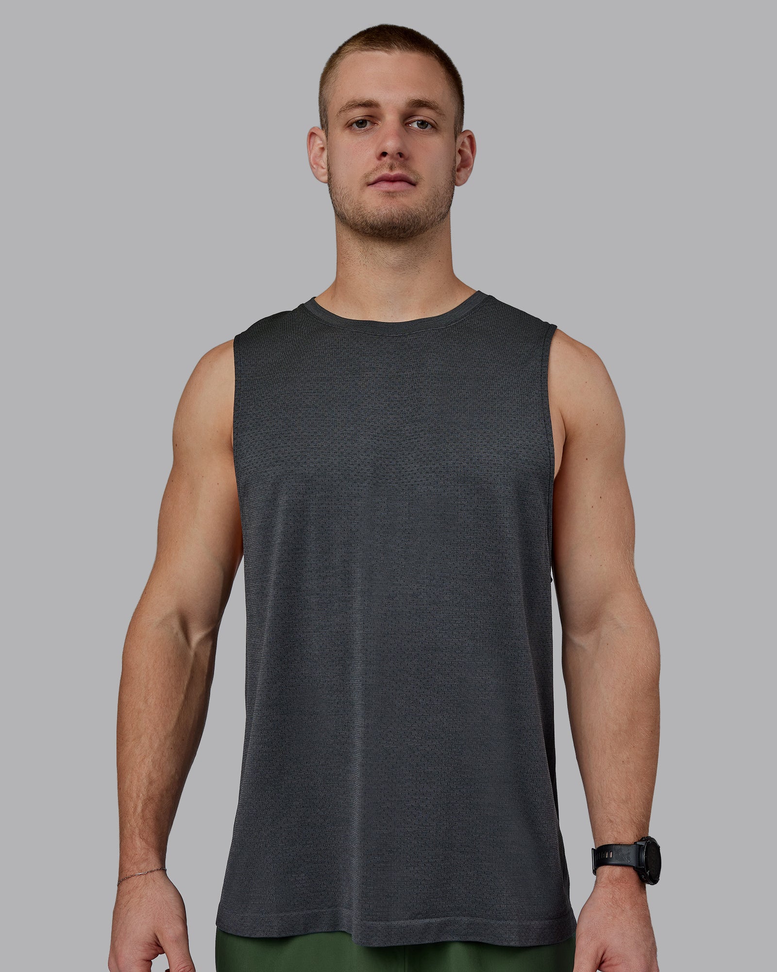 AeroFLX+ Seamless Muscle Tank - Pirate Black Marl - Image 4