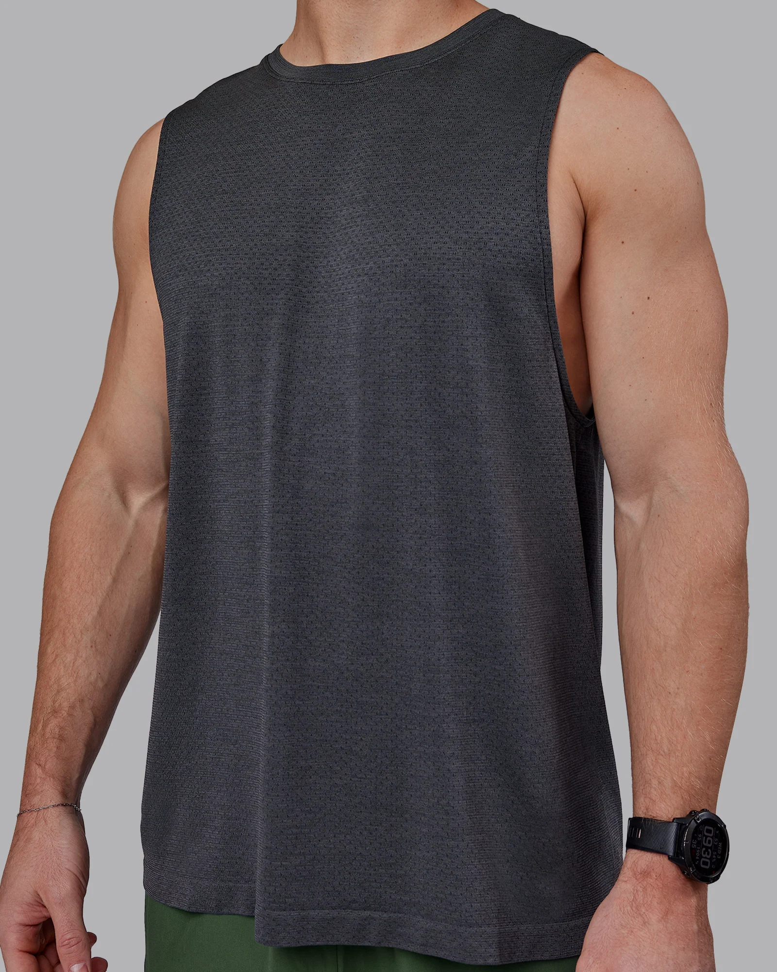 AeroFLX+ Seamless Muscle Tank - Pirate Black Marl - Image 6