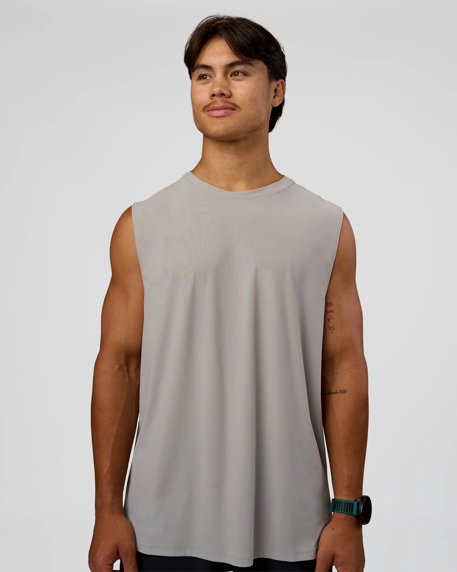 Cadence MicroMotion Muscle Tank - Alloy-Carbon Green - Image 2