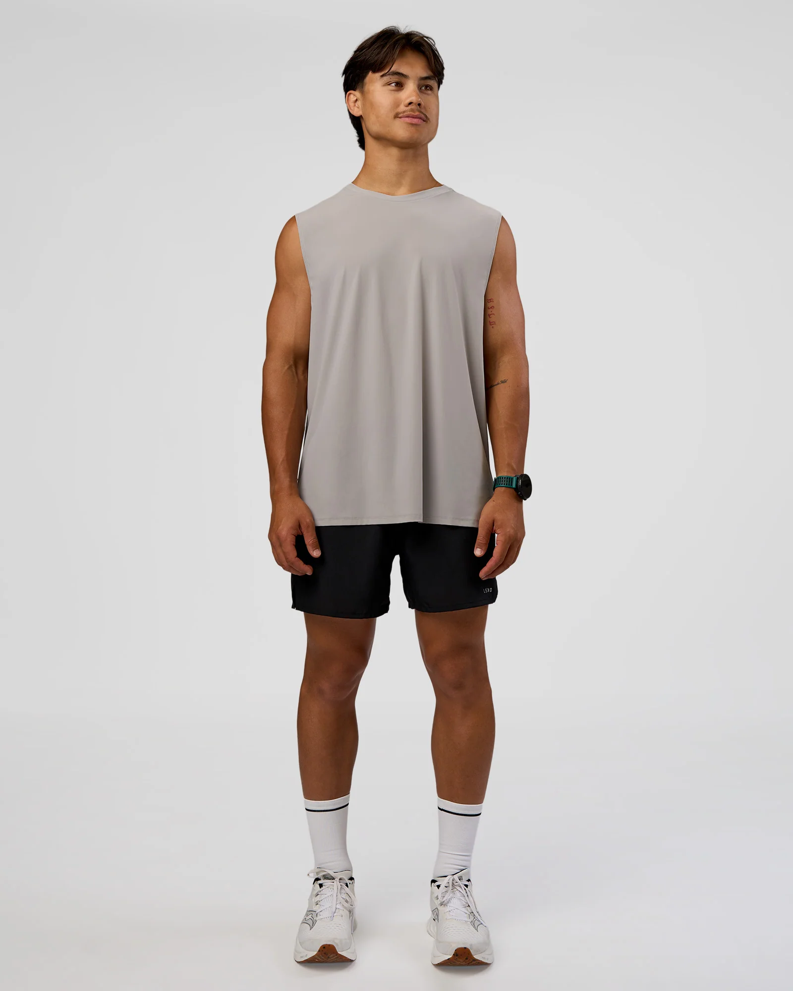 Cadence MicroMotion Muscle Tank - Alloy-Carbon Green - Image 4