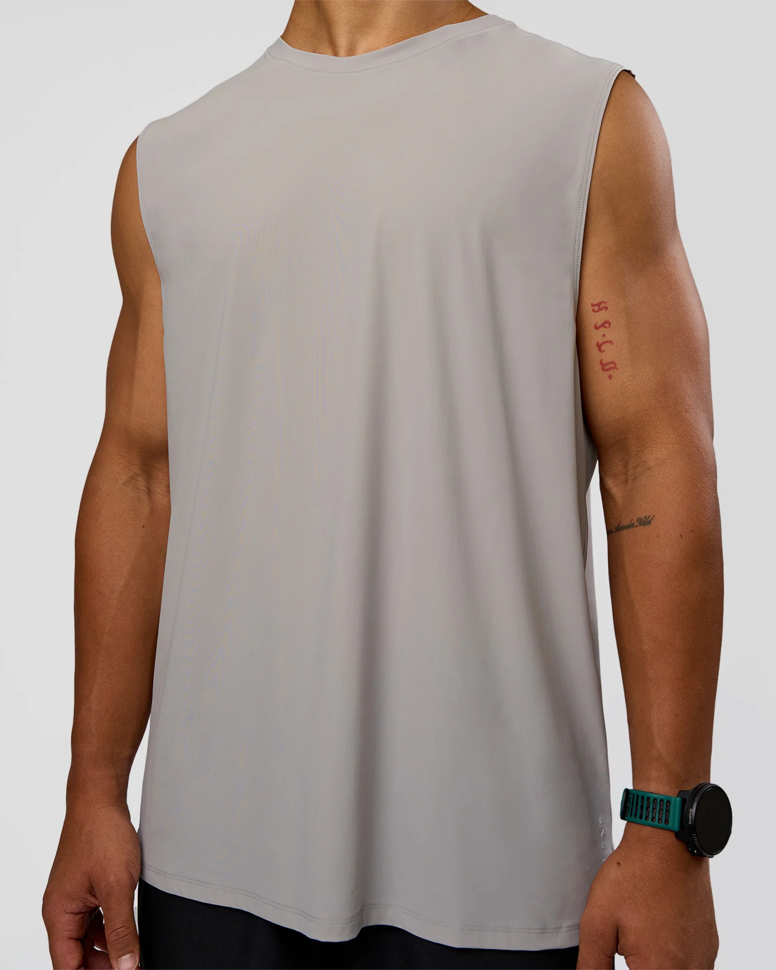 Cadence MicroMotion Muscle Tank - Alloy-Carbon Green - Image 5