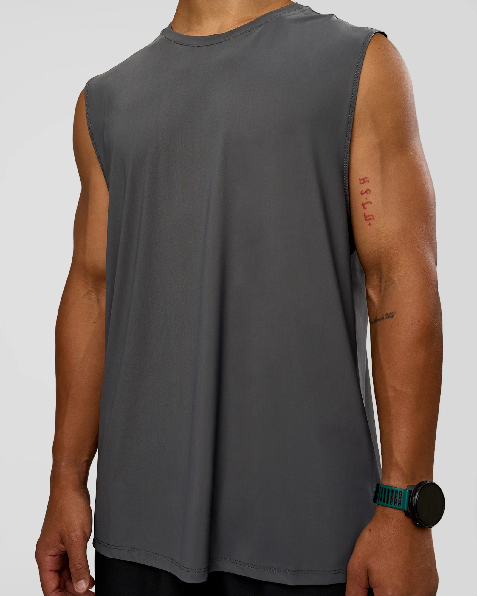 Cadence MicroMotion Muscle Tank - Dark Storm-Alloy - Image 4
