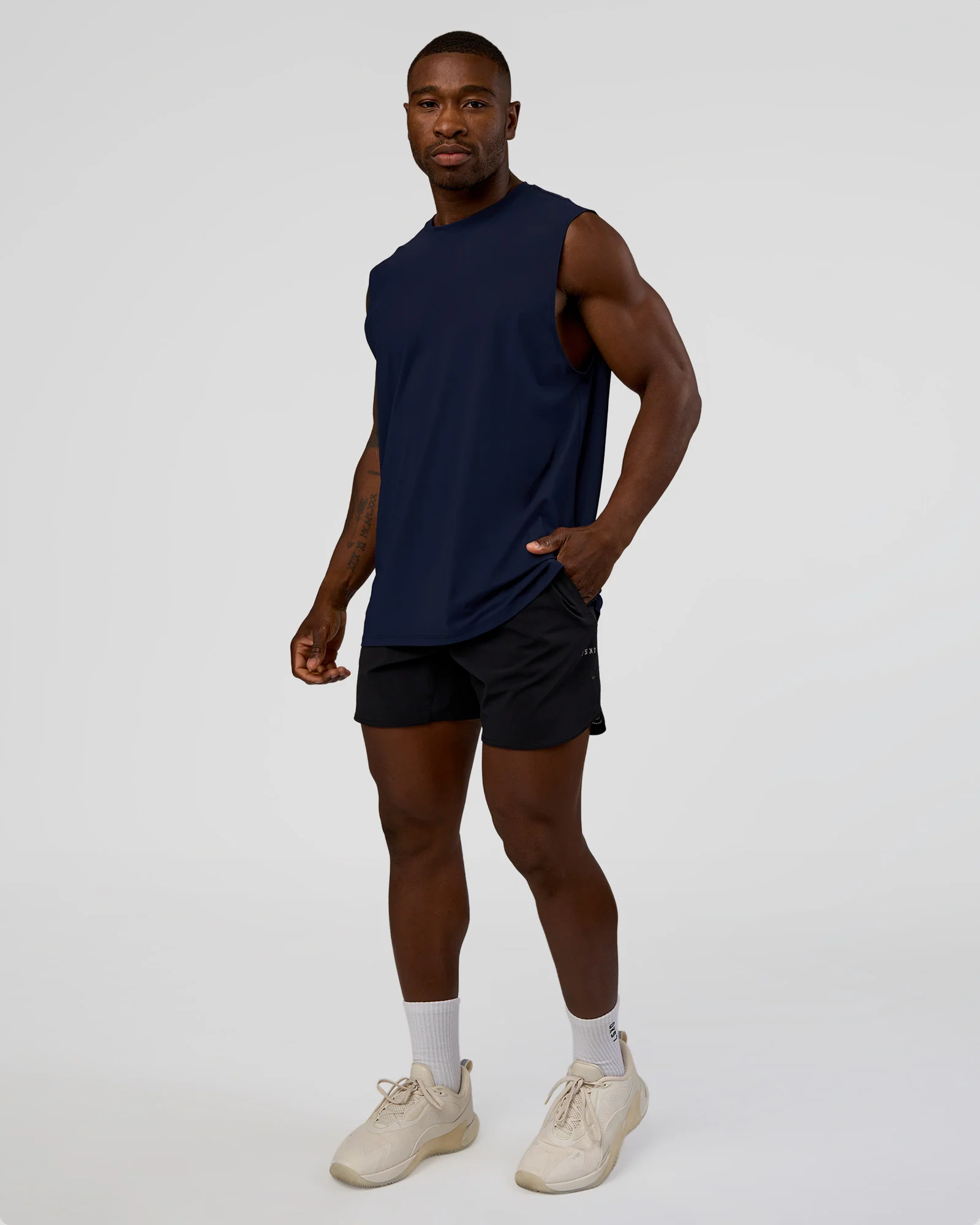 Cadence MicroMotion Muscle Tank - Future Navy - Image 2