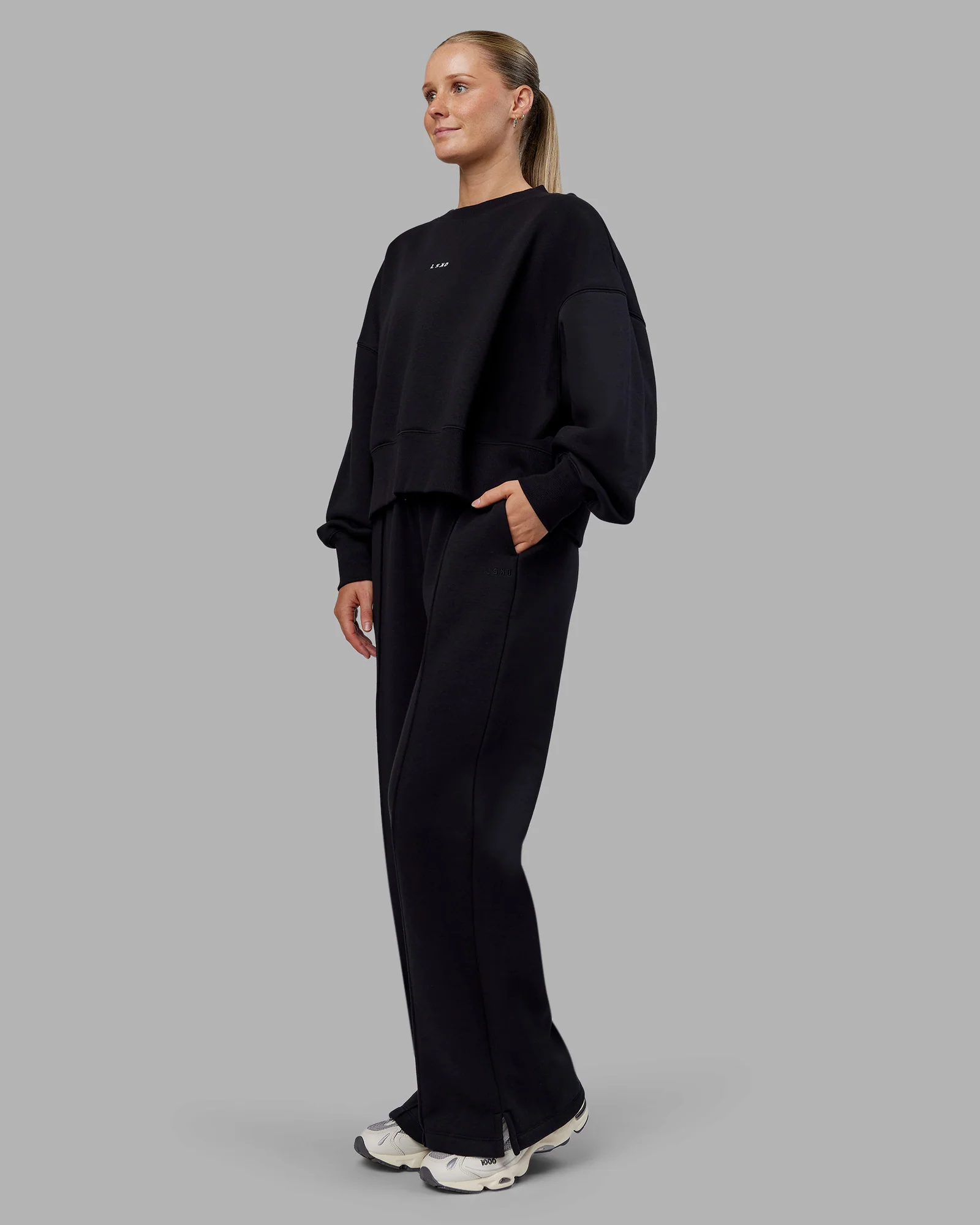MVP Wide Leg Track Pant - Black - Image 2