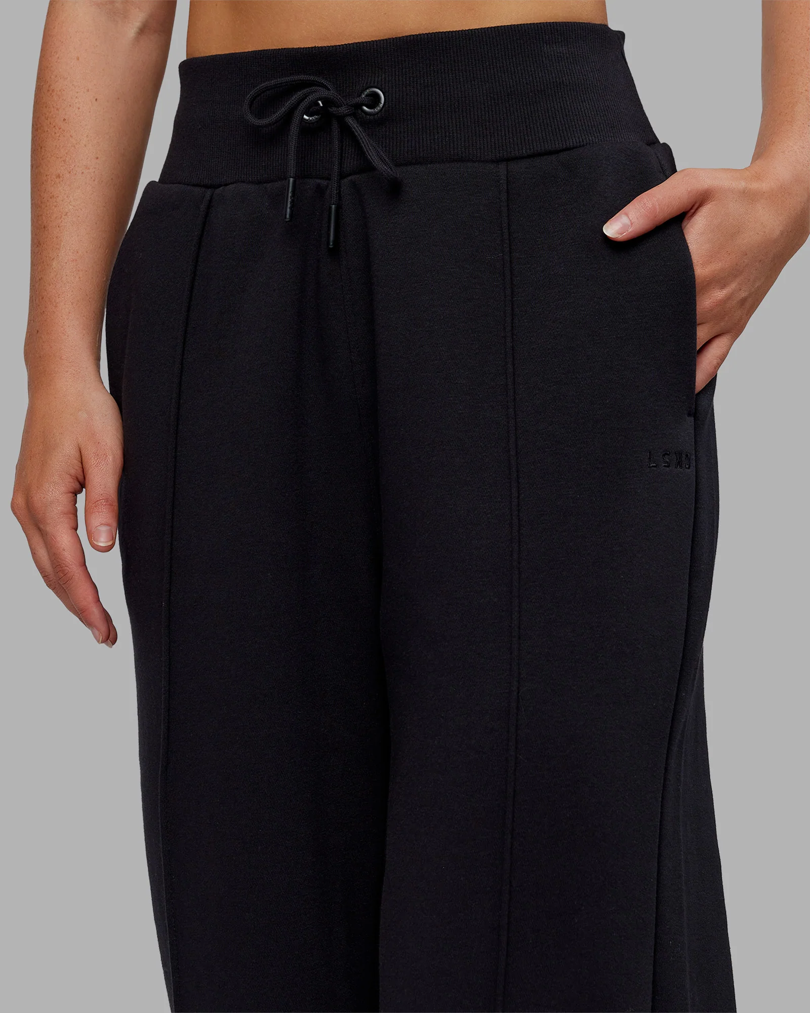 MVP Wide Leg Track Pant - Black - Image 3