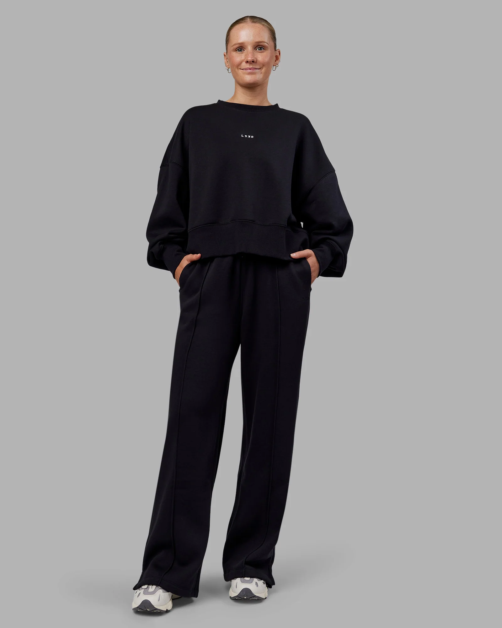 MVP Wide Leg Track Pant - Black - Image 5
