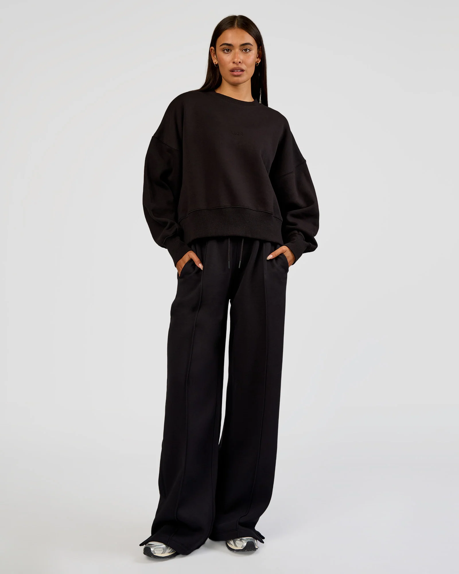 MVP Wide Leg Tall Track Pant - Black - Image 6