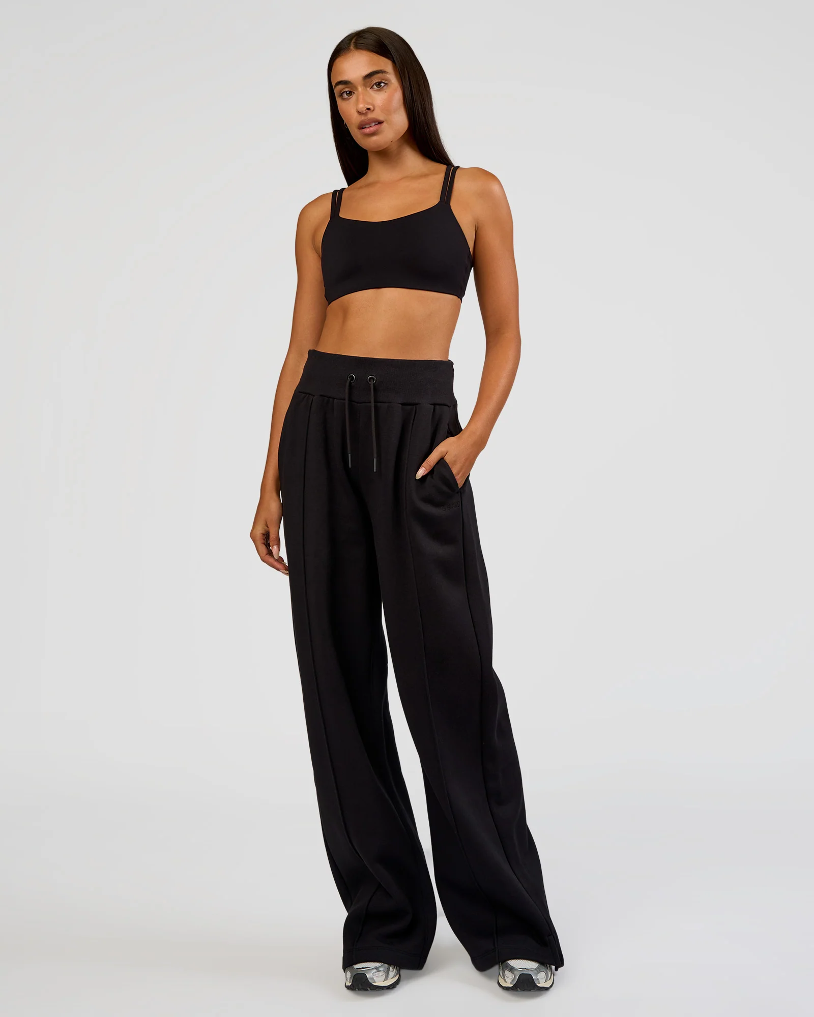 MVP Wide Leg Tall Track Pant - Black - Image 8