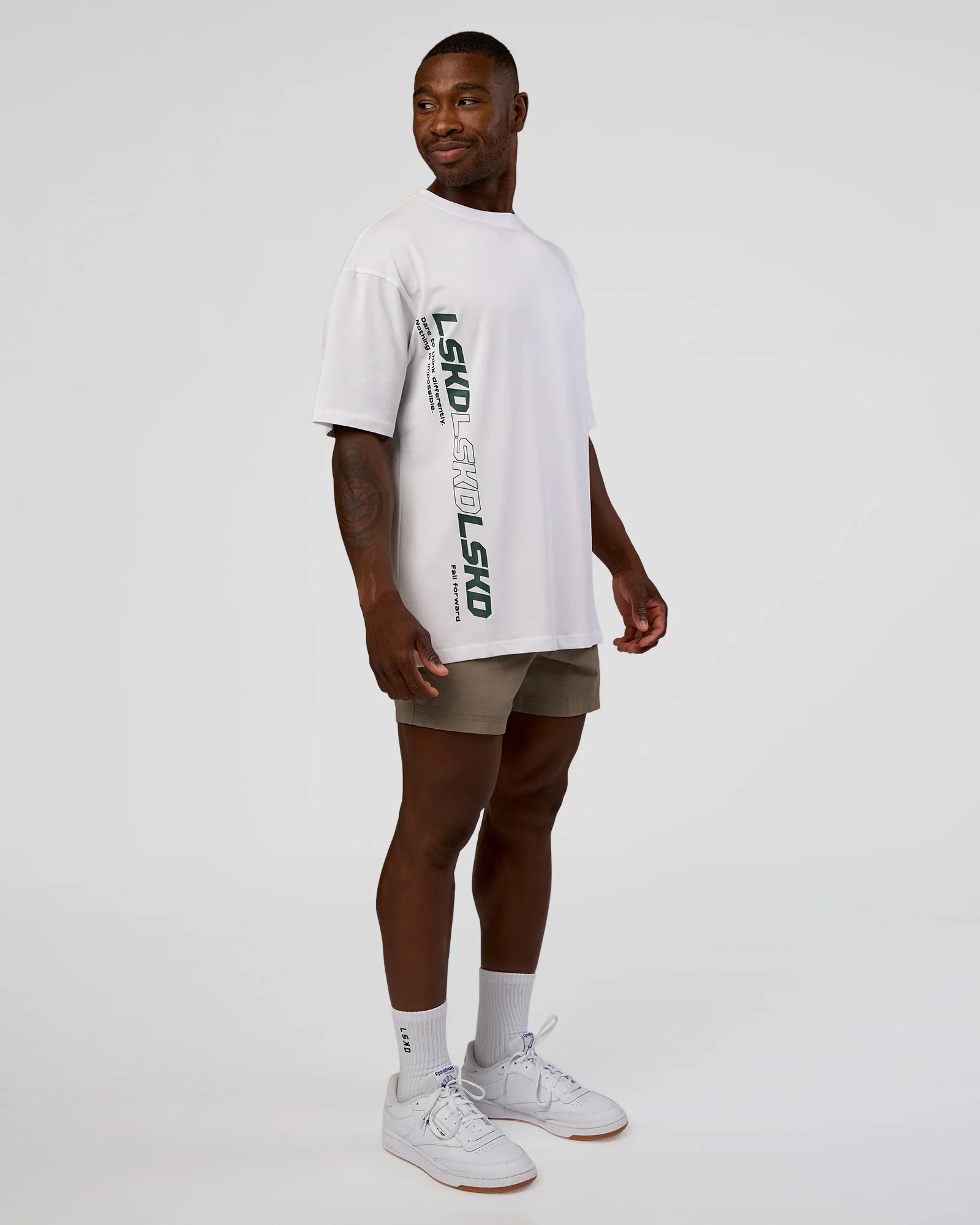 Nothing Is Impossible FLXCotton Oversized Tee - White-Vital Green - Image 11