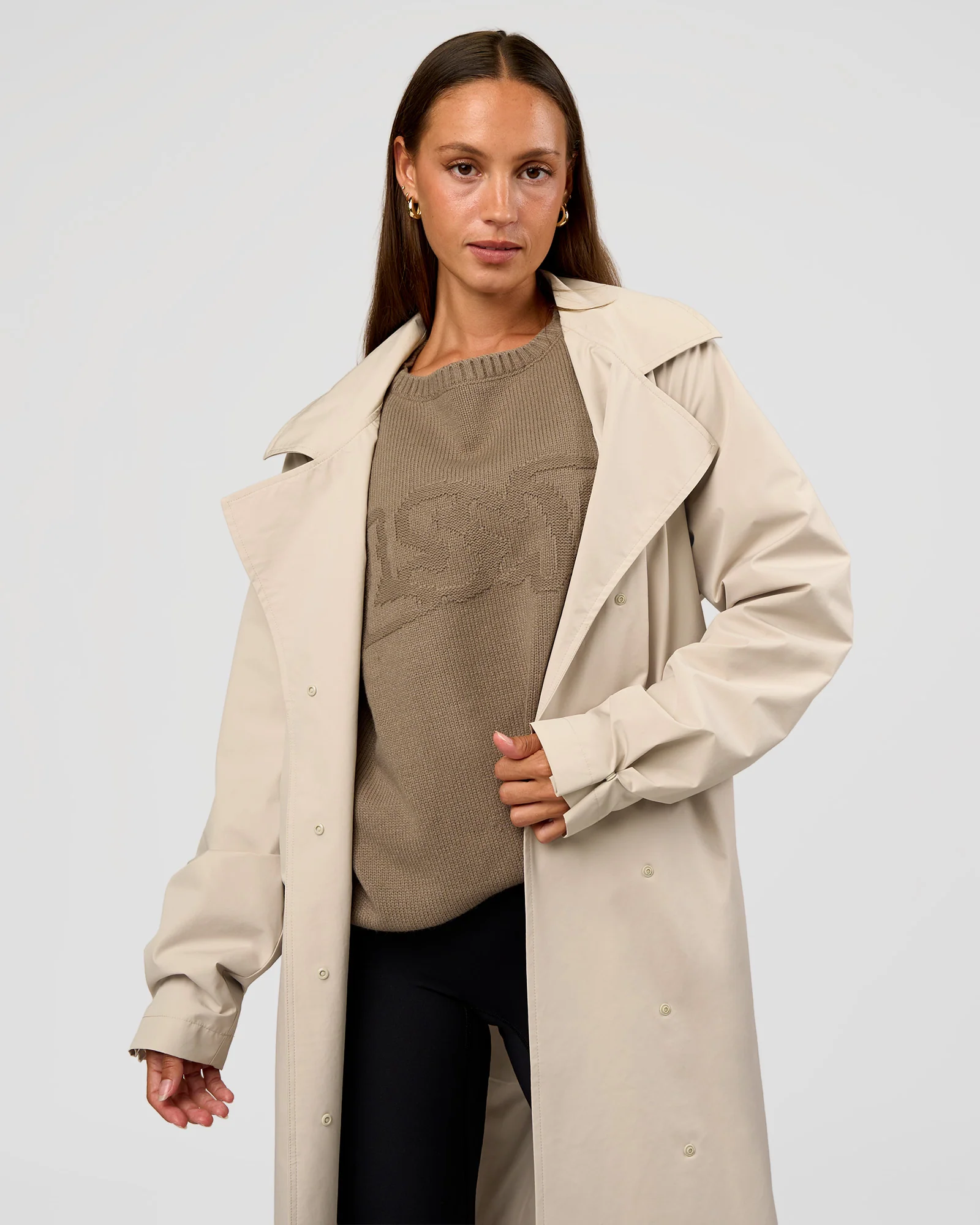 On the Move Trench Coat - Shale Beige - Image 11
