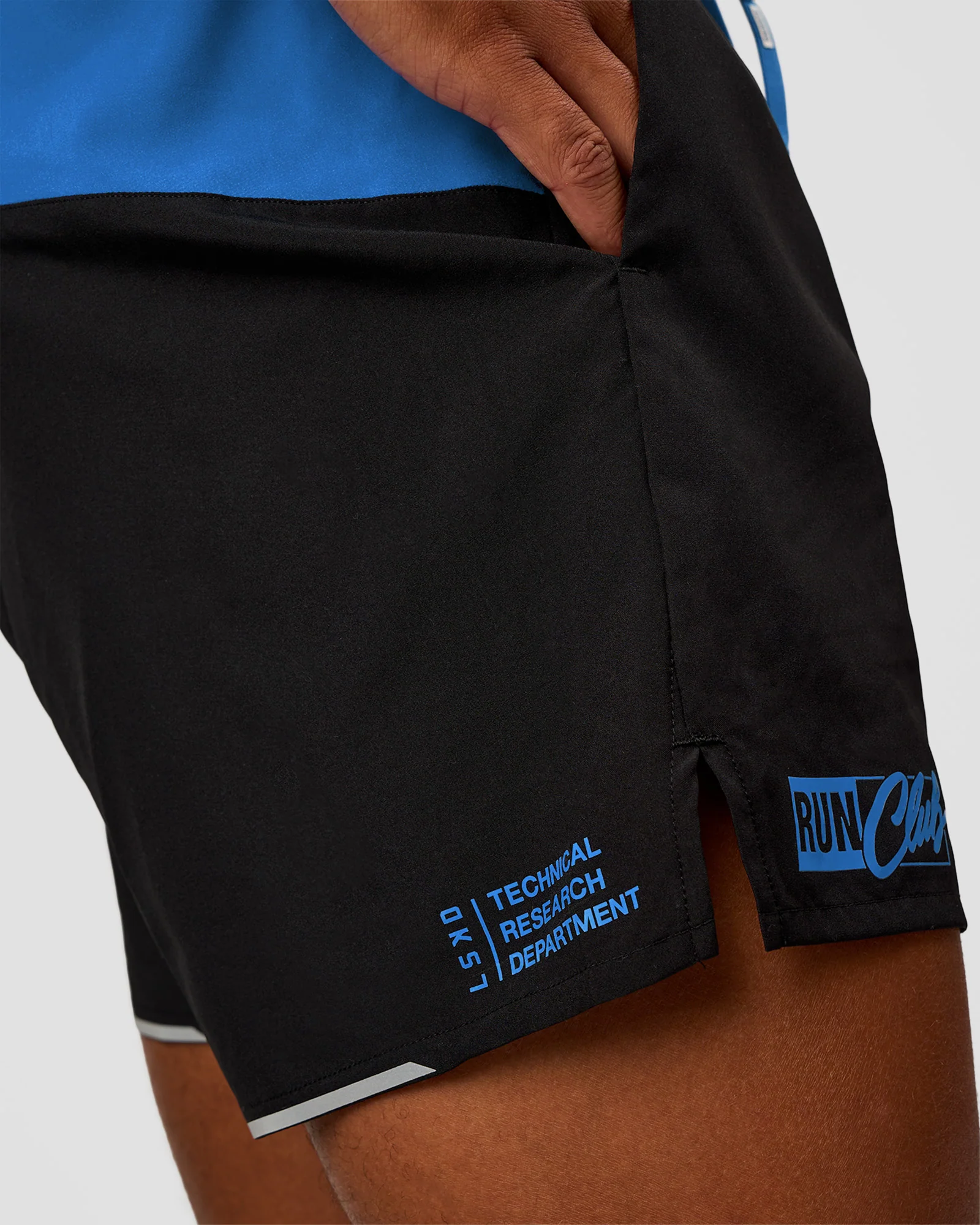 Pace 5" Lined Running Short - Black-Palace Blue - Image 6
