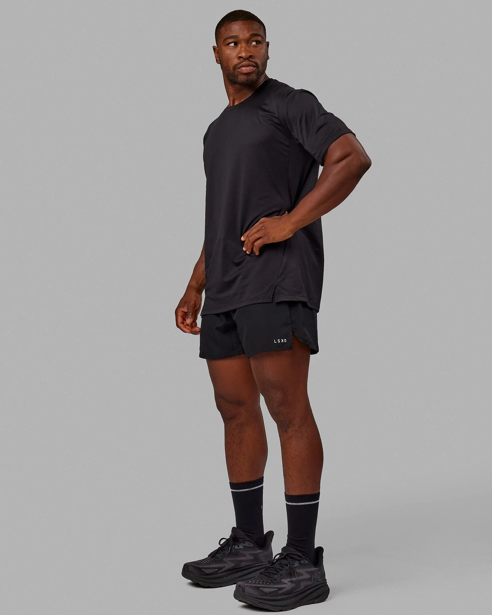 Pace 5" Lined Running Short - Black-Reflective - Image 5