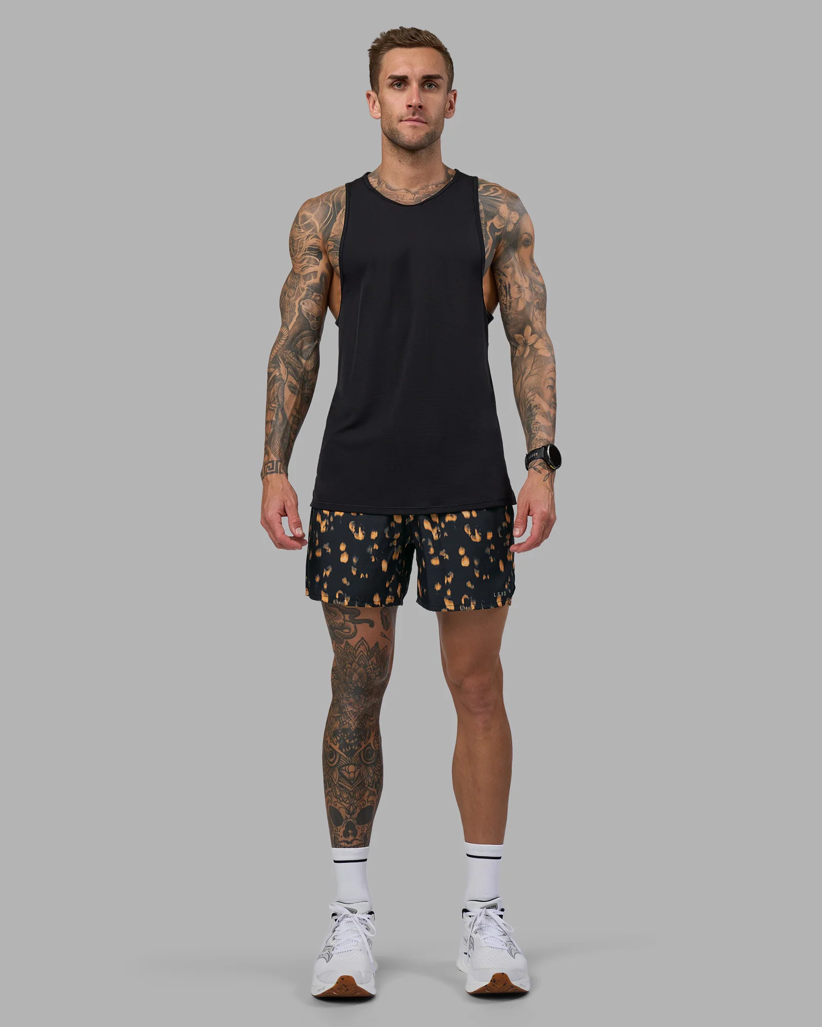 Pace 5" Lined Running Short - Markings Black Print - Image 4
