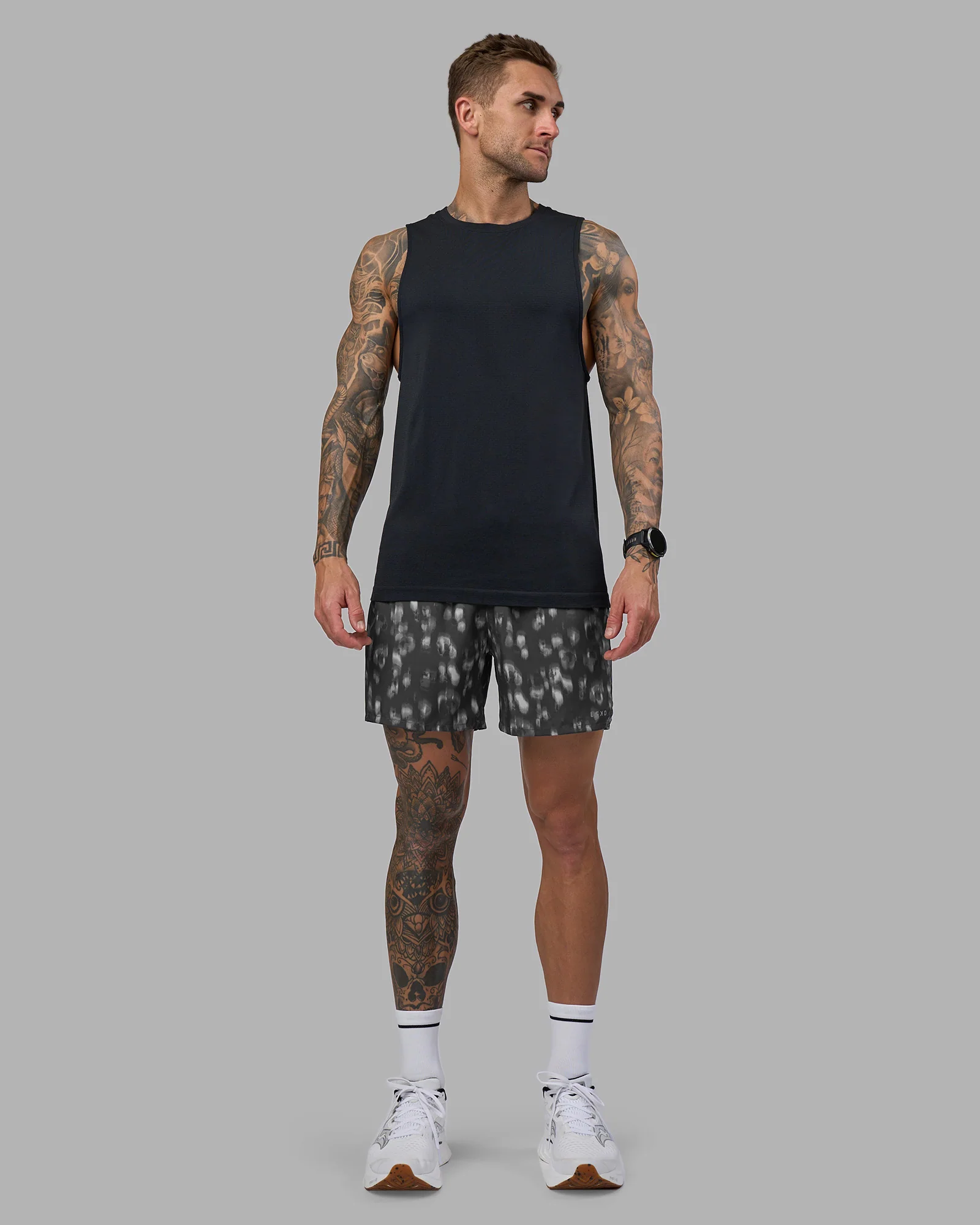 Pace 5" Lined Running Short - Markings Dark Storm Print - Image 3