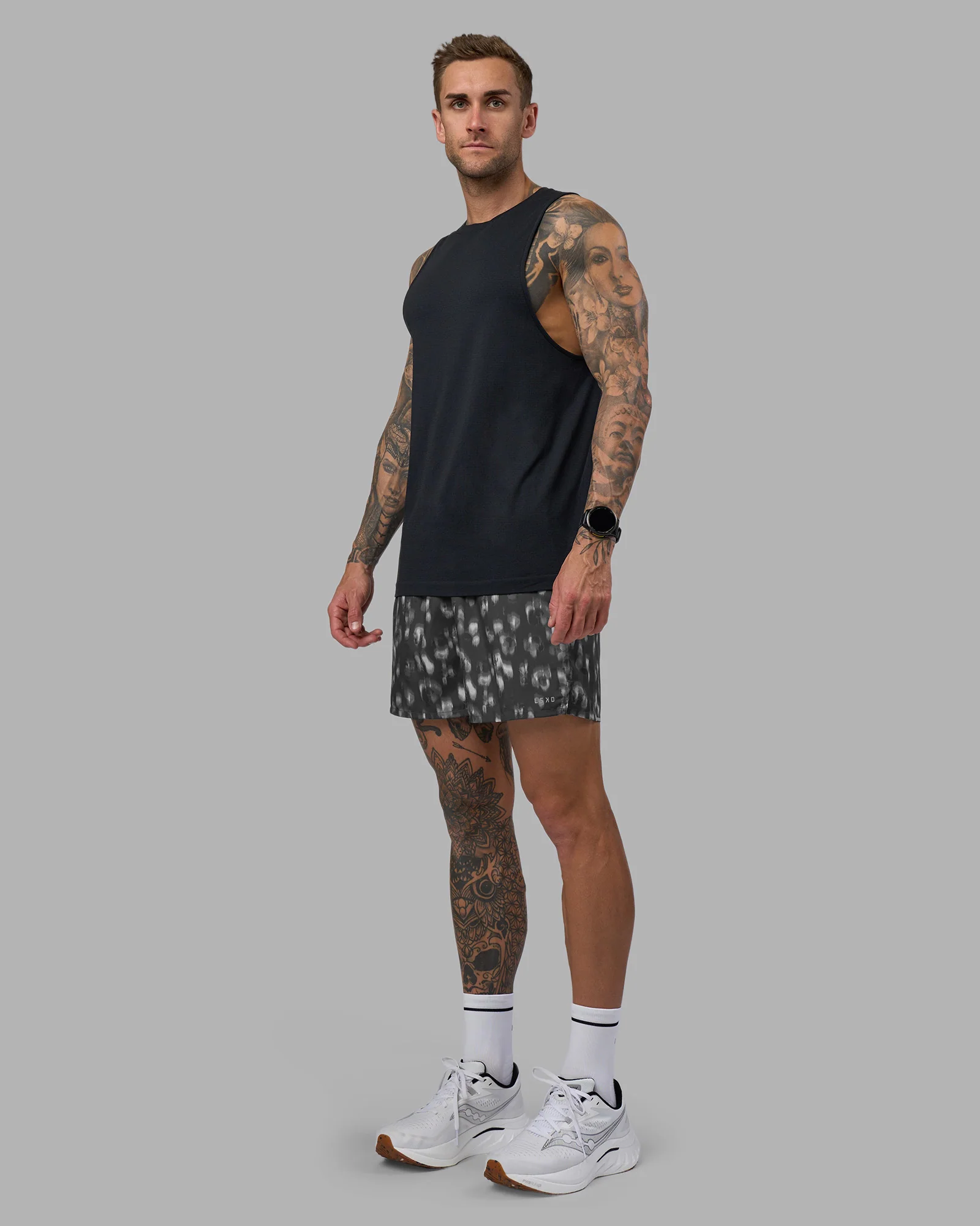 Pace 5" Lined Running Short - Markings Dark Storm Print - Image 6