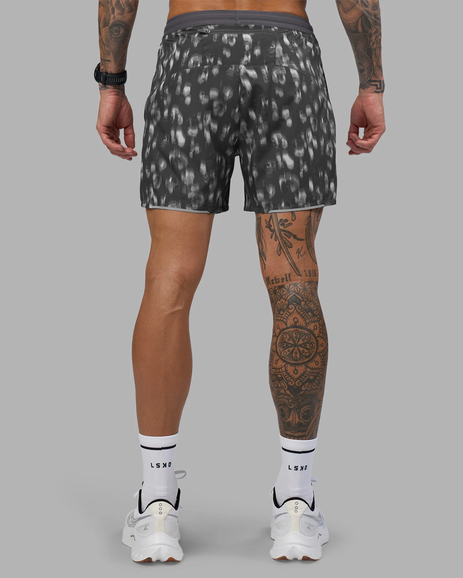 Pace 5" Lined Running Short - Markings Dark Storm Print - Image 8