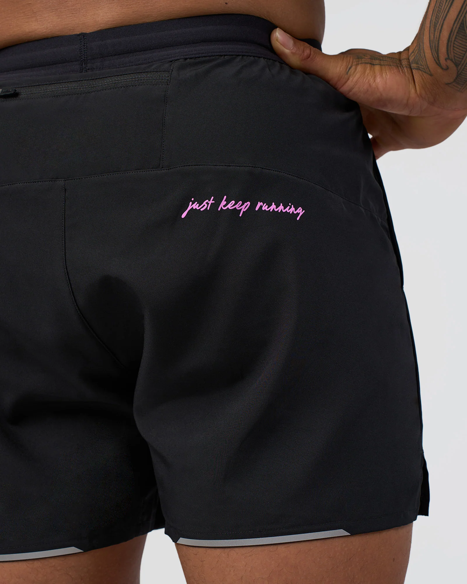 Pace 5" Lined Running Short - Black-Ultra Fuchsia - Image 9