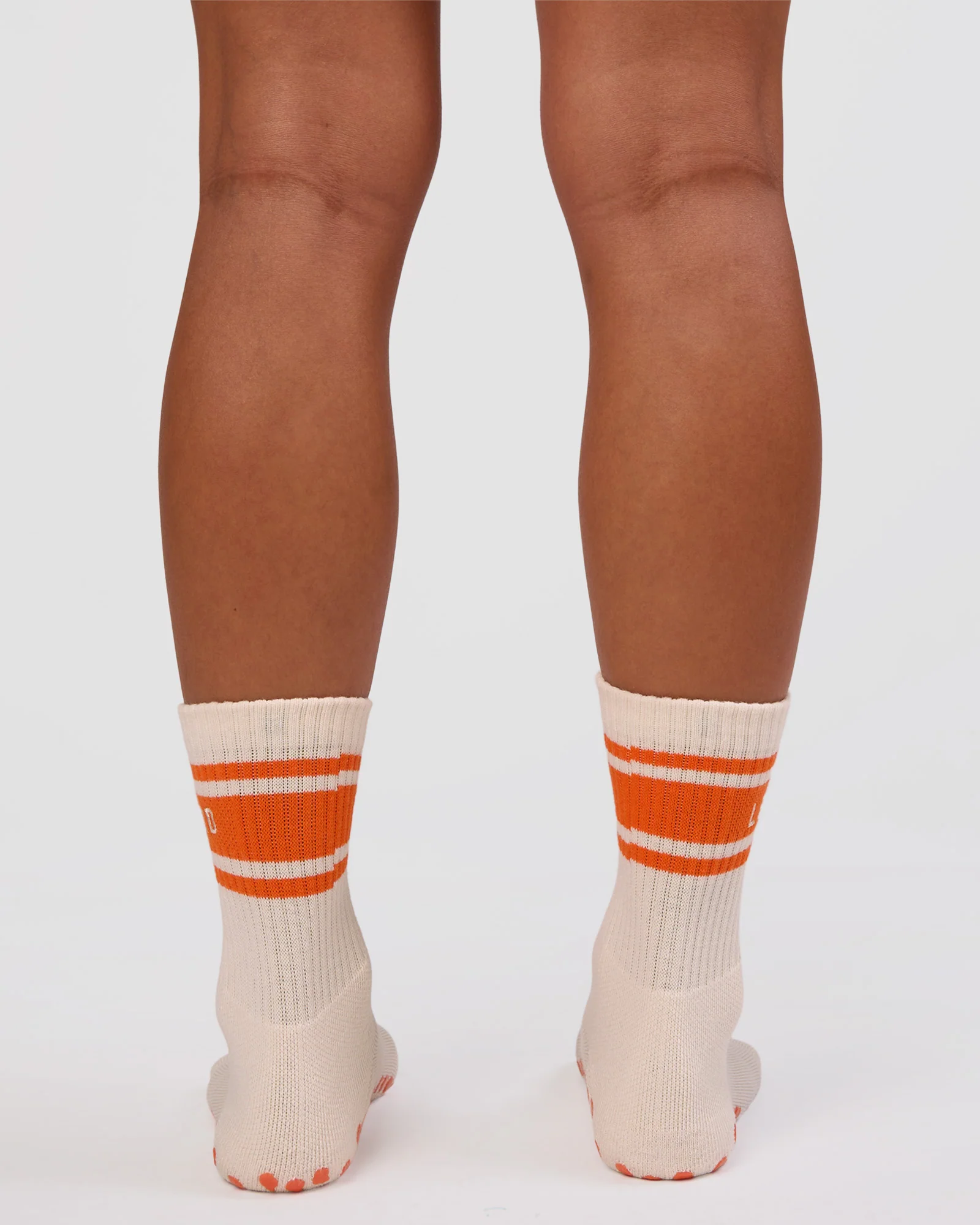 Peaches Pilates Grip Socks - Ivory-Orange - Image 5