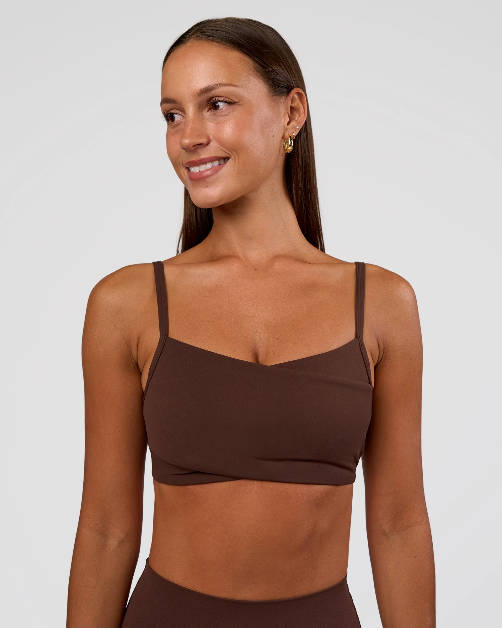 Peaches Wrap Sports Bra - Hot Chocolate - Image 2